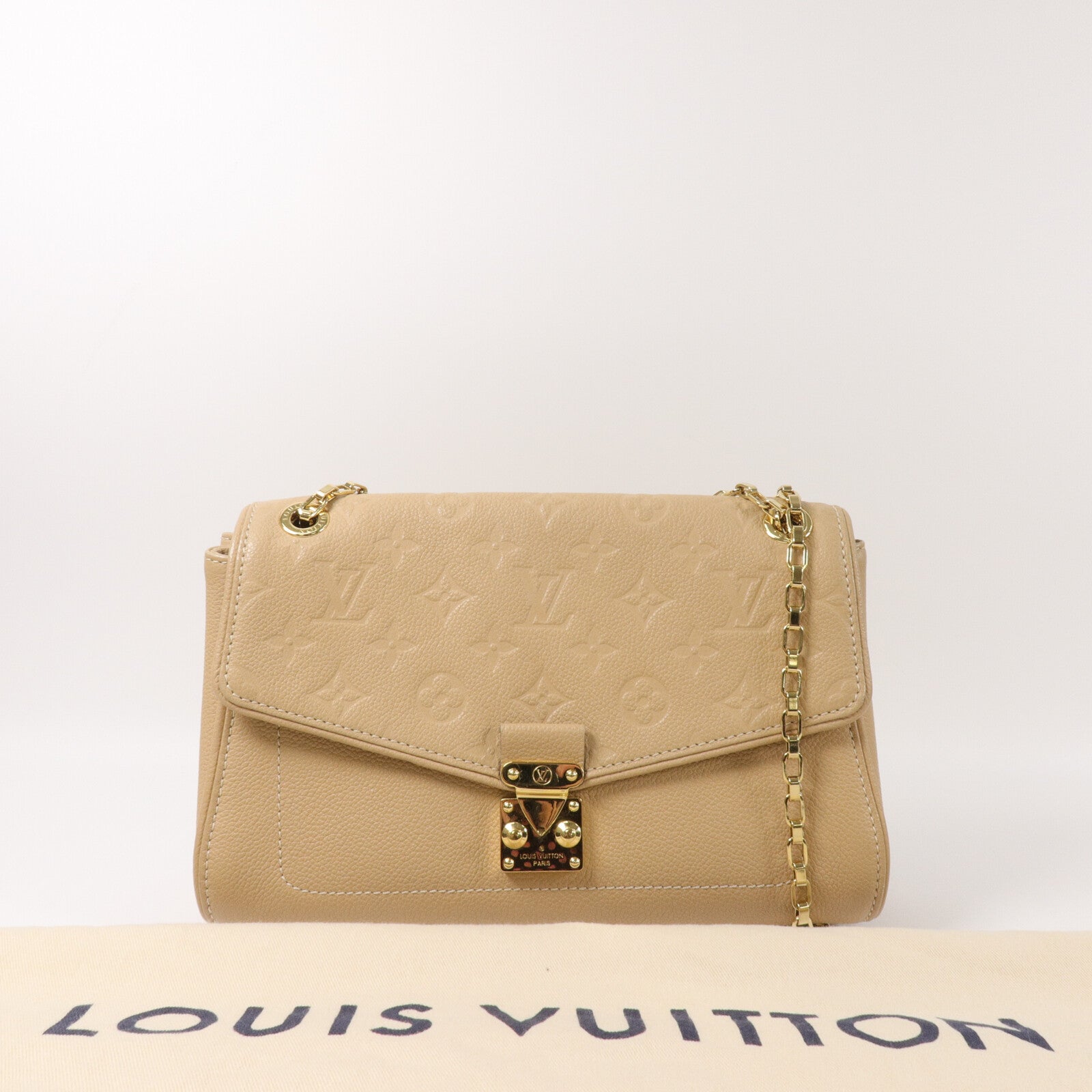 LOUIS VUITTON Monogram Empreinte Saint Germain MM鏈帶肩背袋