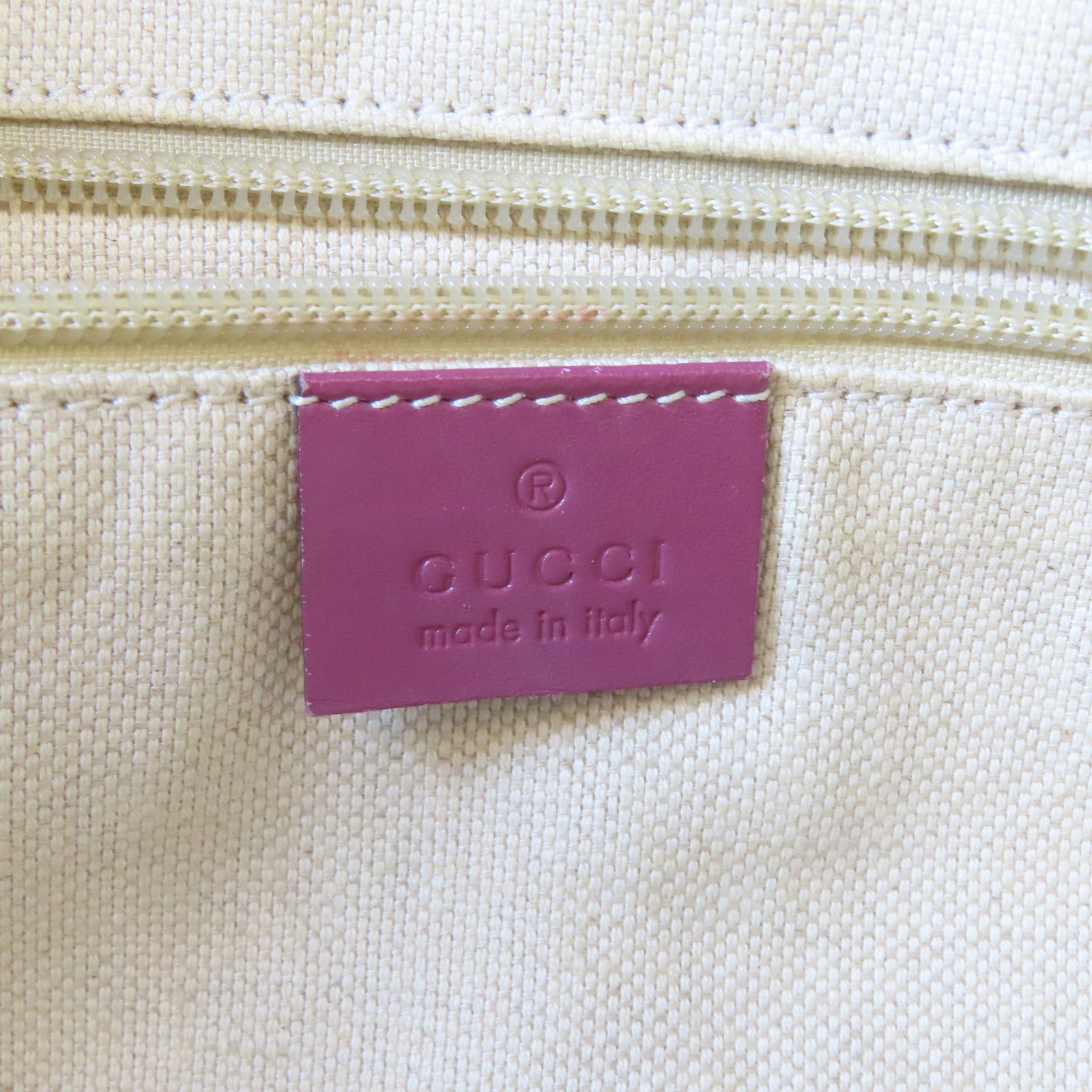 GUCCI 塗層帆布2 Way Shoulder Bag金扣手挽肩背兩用袋啡色/粉紅色