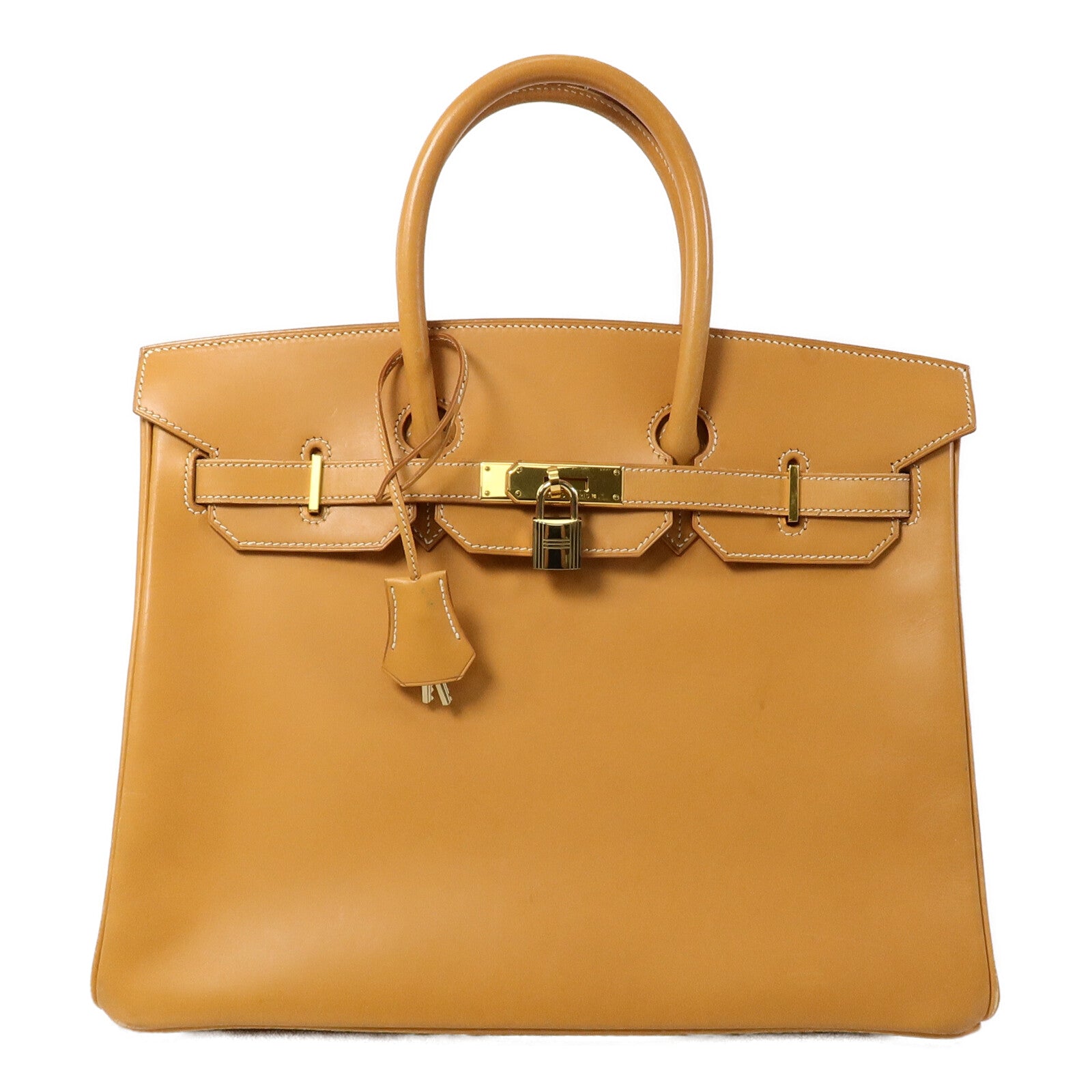 HERMES Gulliver皮革Birkin 35手挽袋Beige