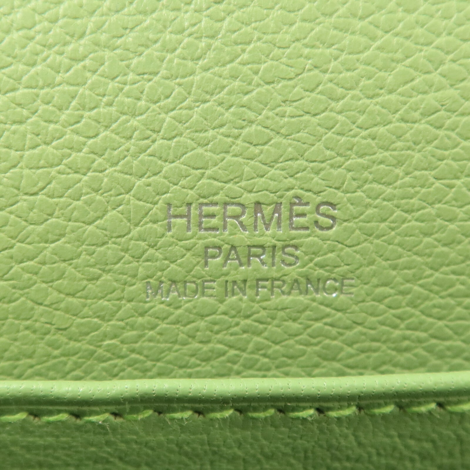 HERMES Evercolor皮革Mini Roulis肩背袋Vert Criguet