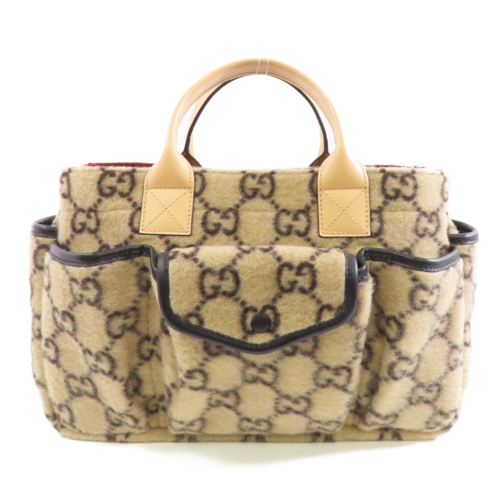GUCCI 【激減優惠】羊絨Handbag手挽袋米色