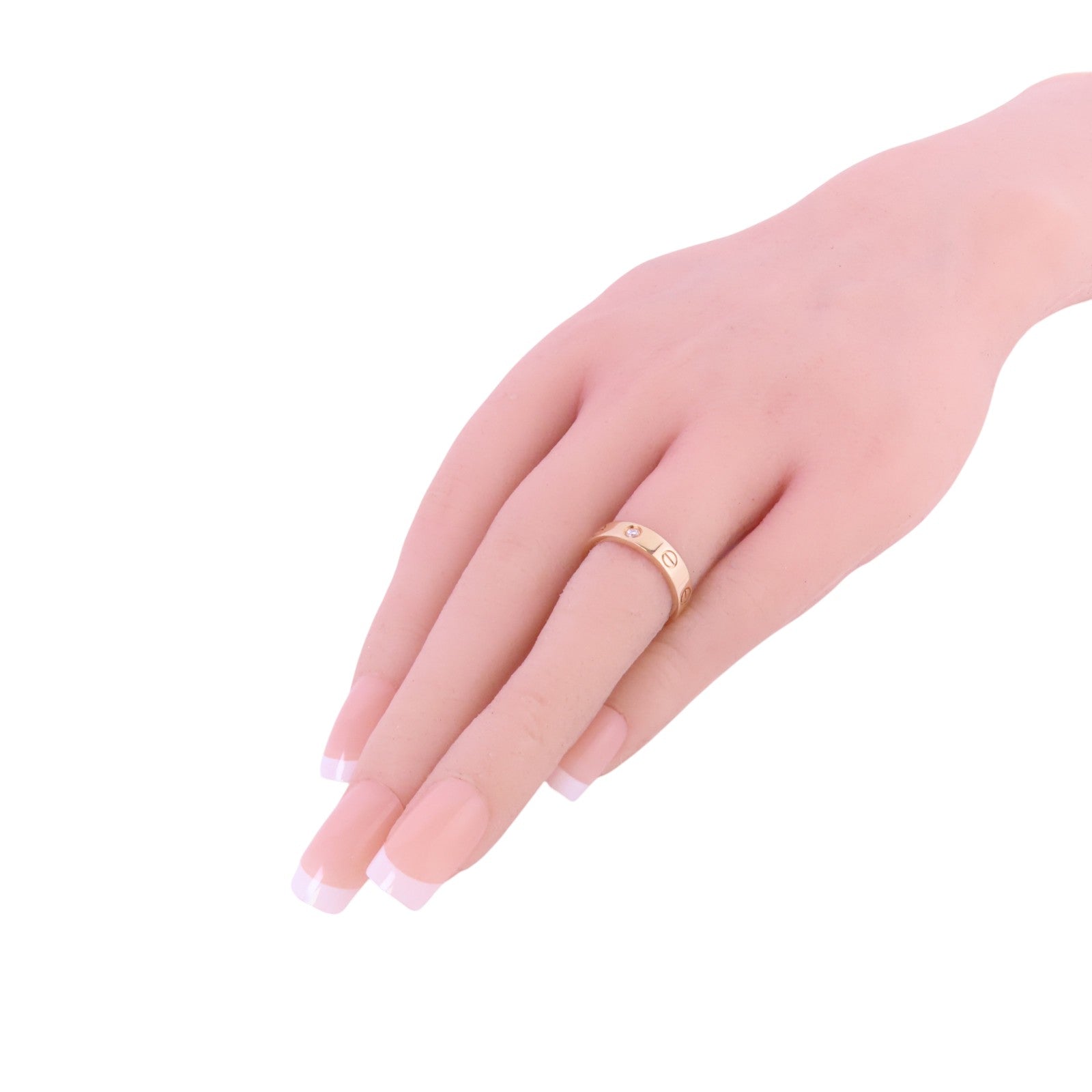 CARTIER Diamond Love Ring 18K Rose Gold #49 US#4.5