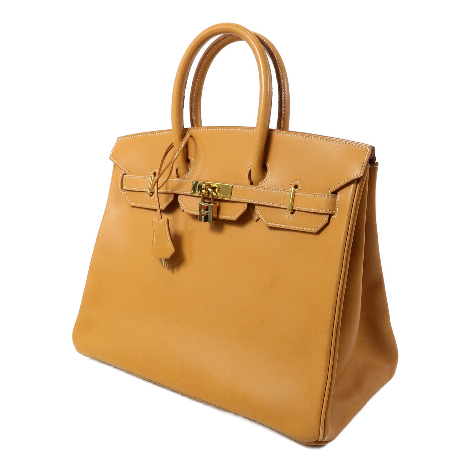 HERMES Gulliver皮革Birkin 35手挽袋Beige