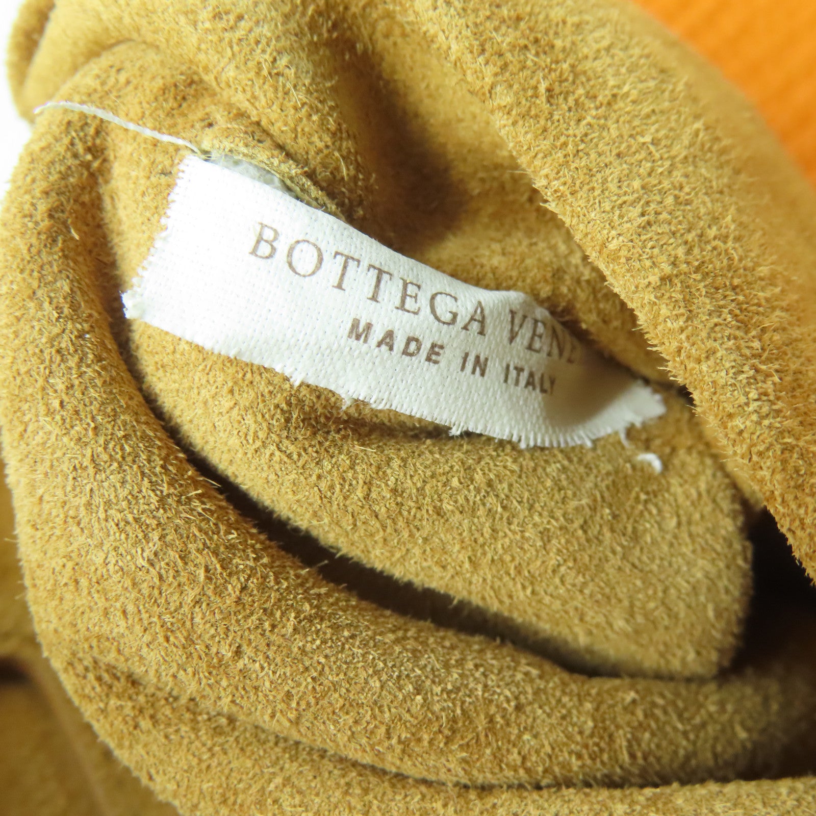BOTTEGA VENETA 【清倉大減價】牛皮皮革Shoulder Bag金扣肩背袋橙色