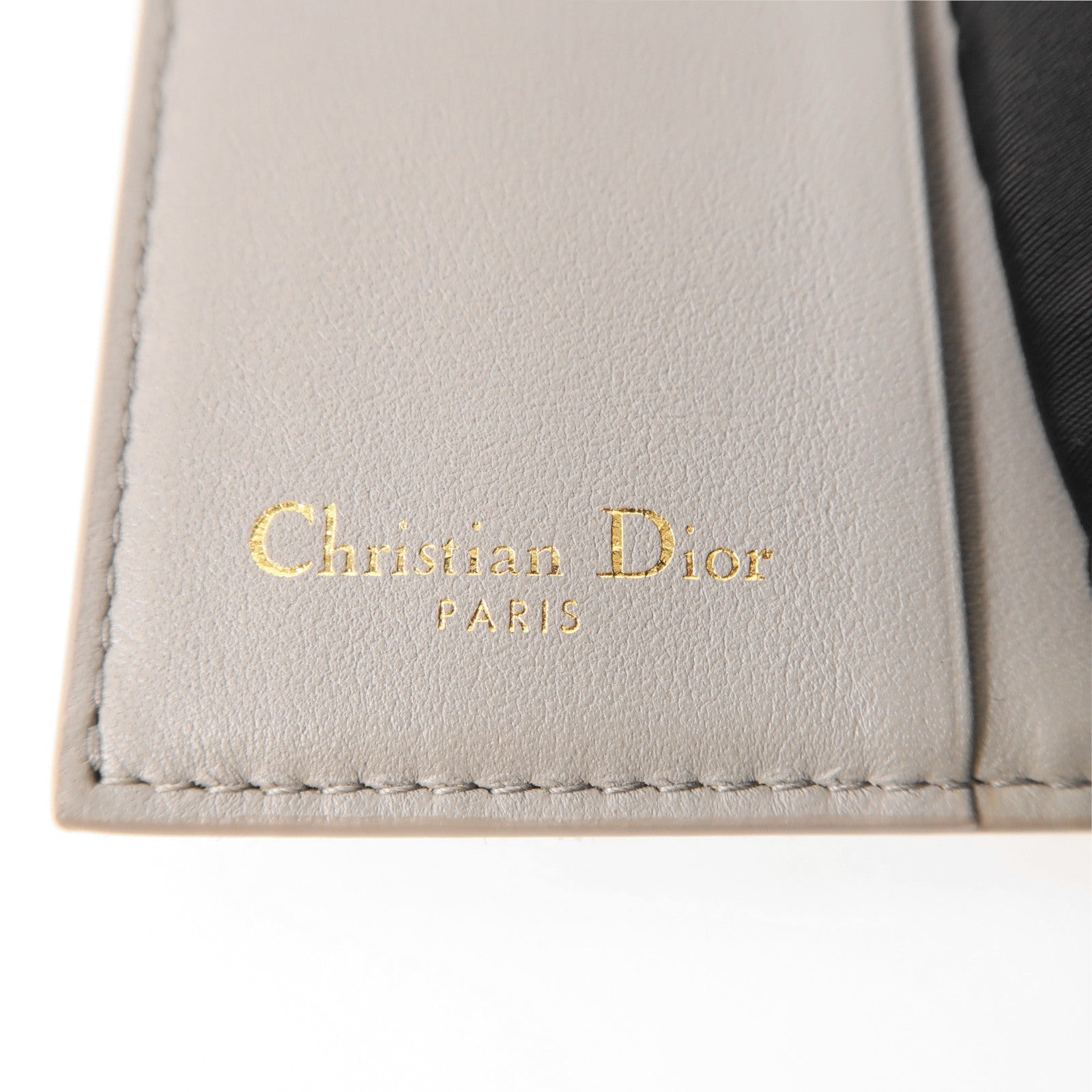 Dior 帆布Saddle Nymphea金扣錢包