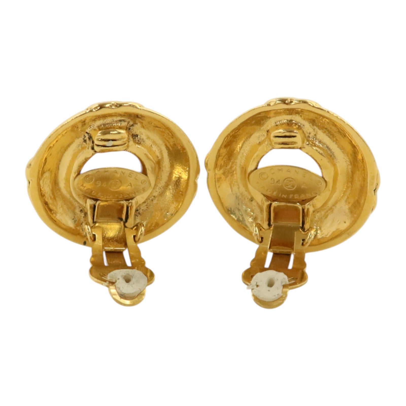 CHANEL 金屬/PVC Vintage Earrings耳環