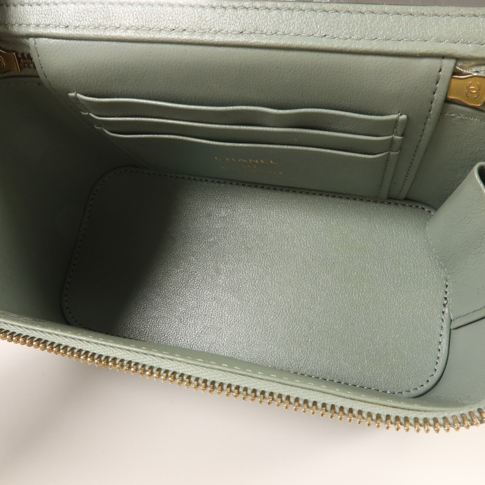 CHANEL 羊皮皮革25C Top Handle Vanity Case鏈帶肩背袋