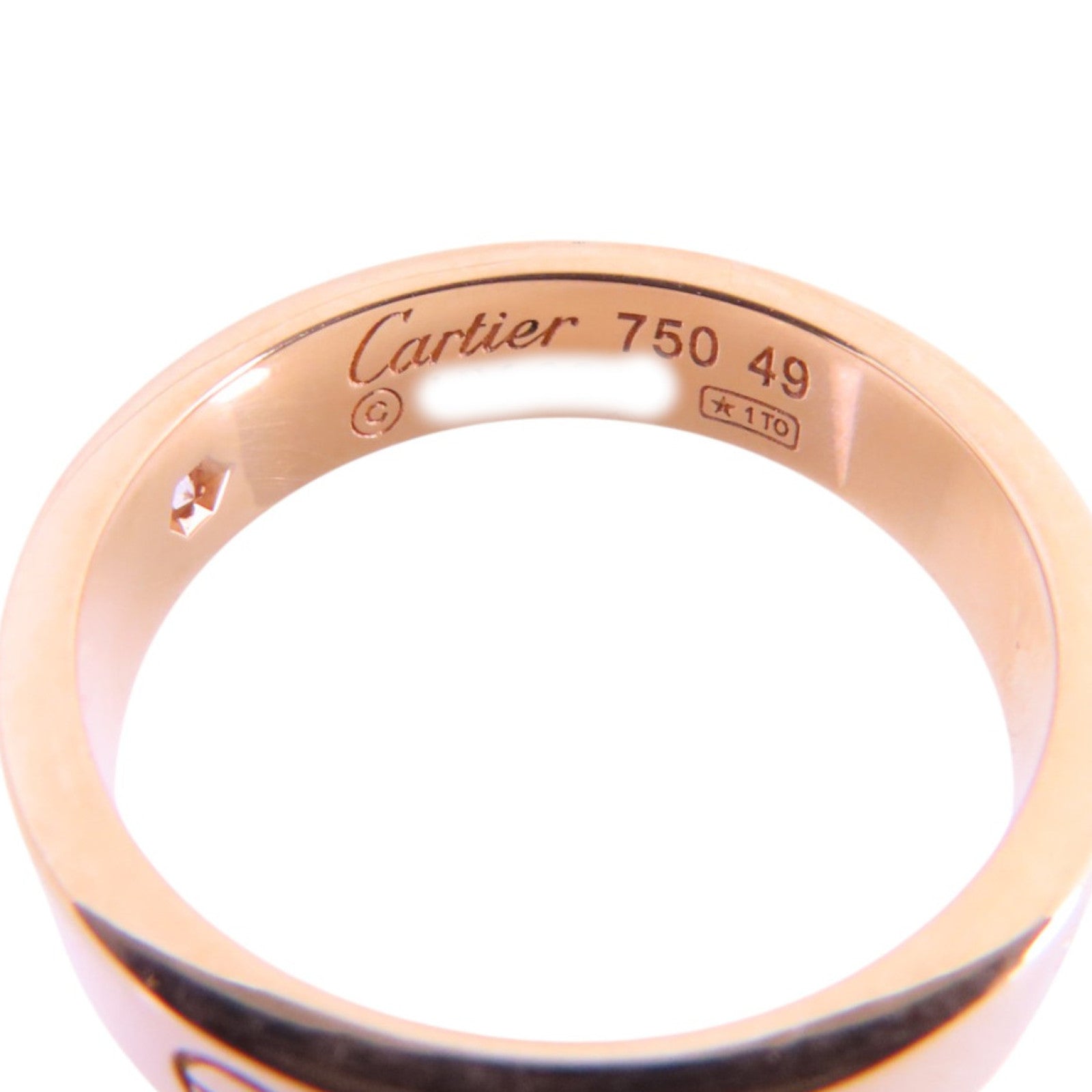 CARTIER Diamond Love Ring 18K Rose Gold #49 US#4.5