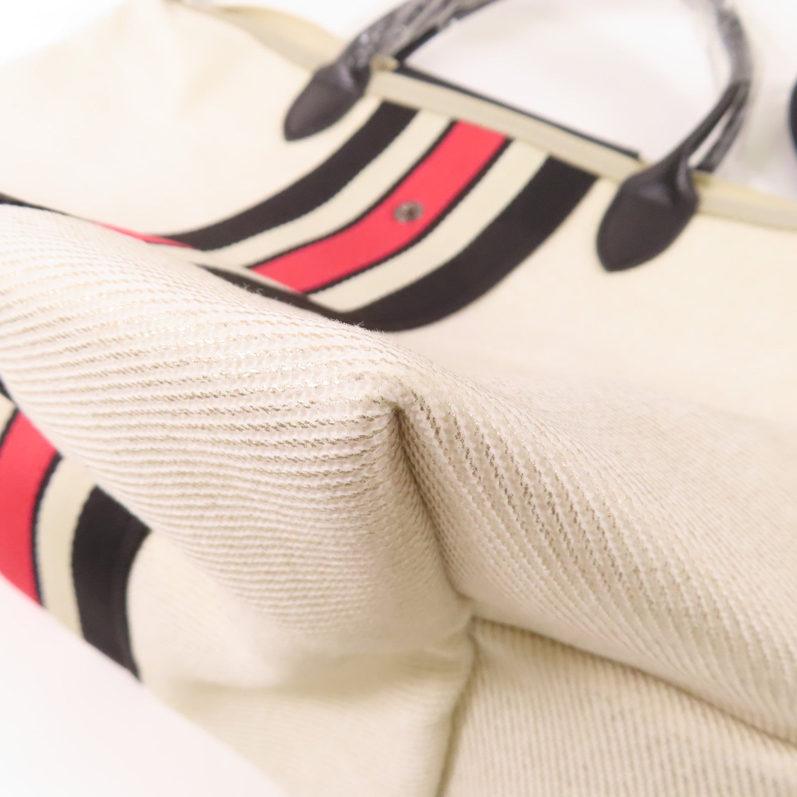 Longchamp 帆布/皮革Tote Bag手挽肩背兩用袋
