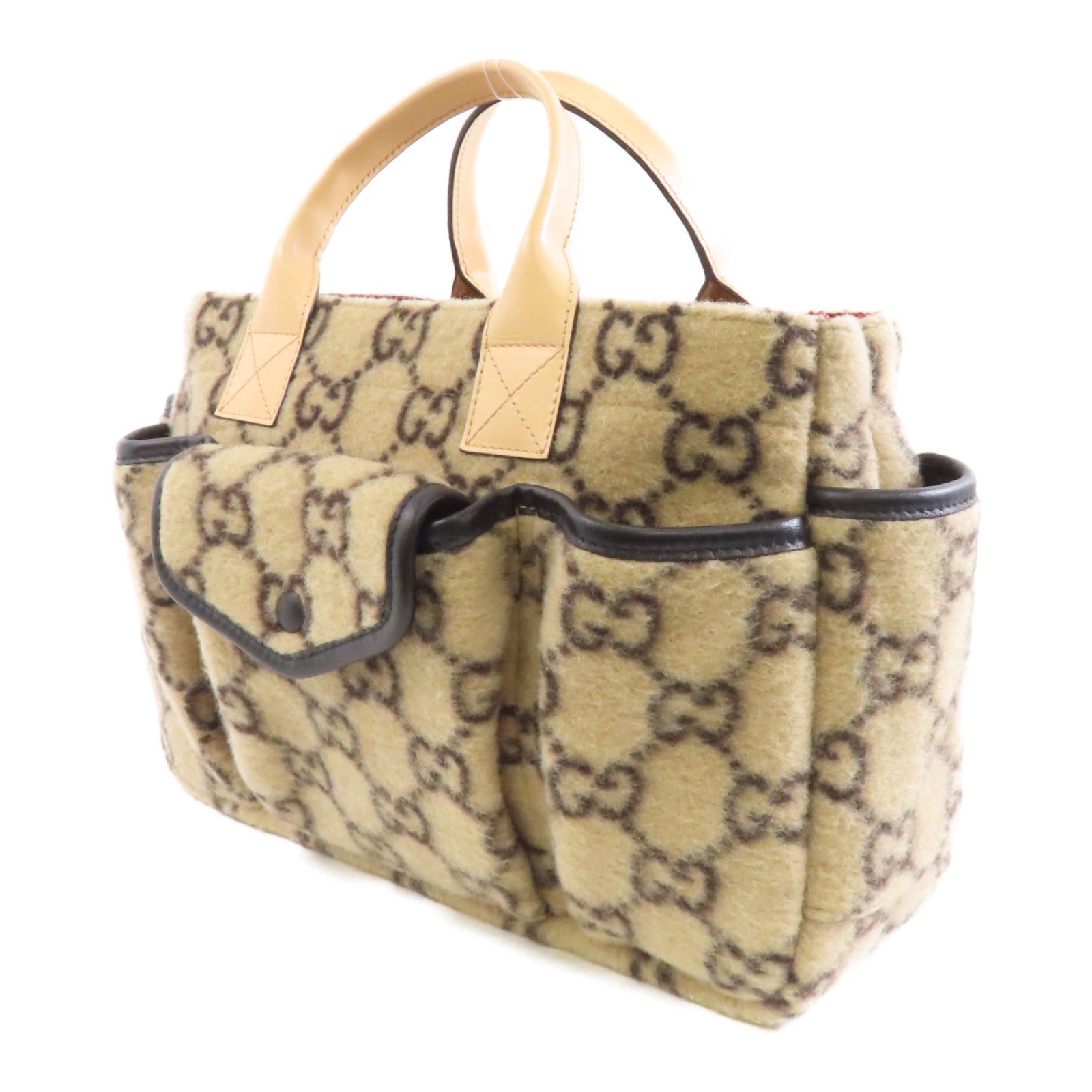 GUCCI 【激減優惠】羊絨Handbag手挽袋米色
