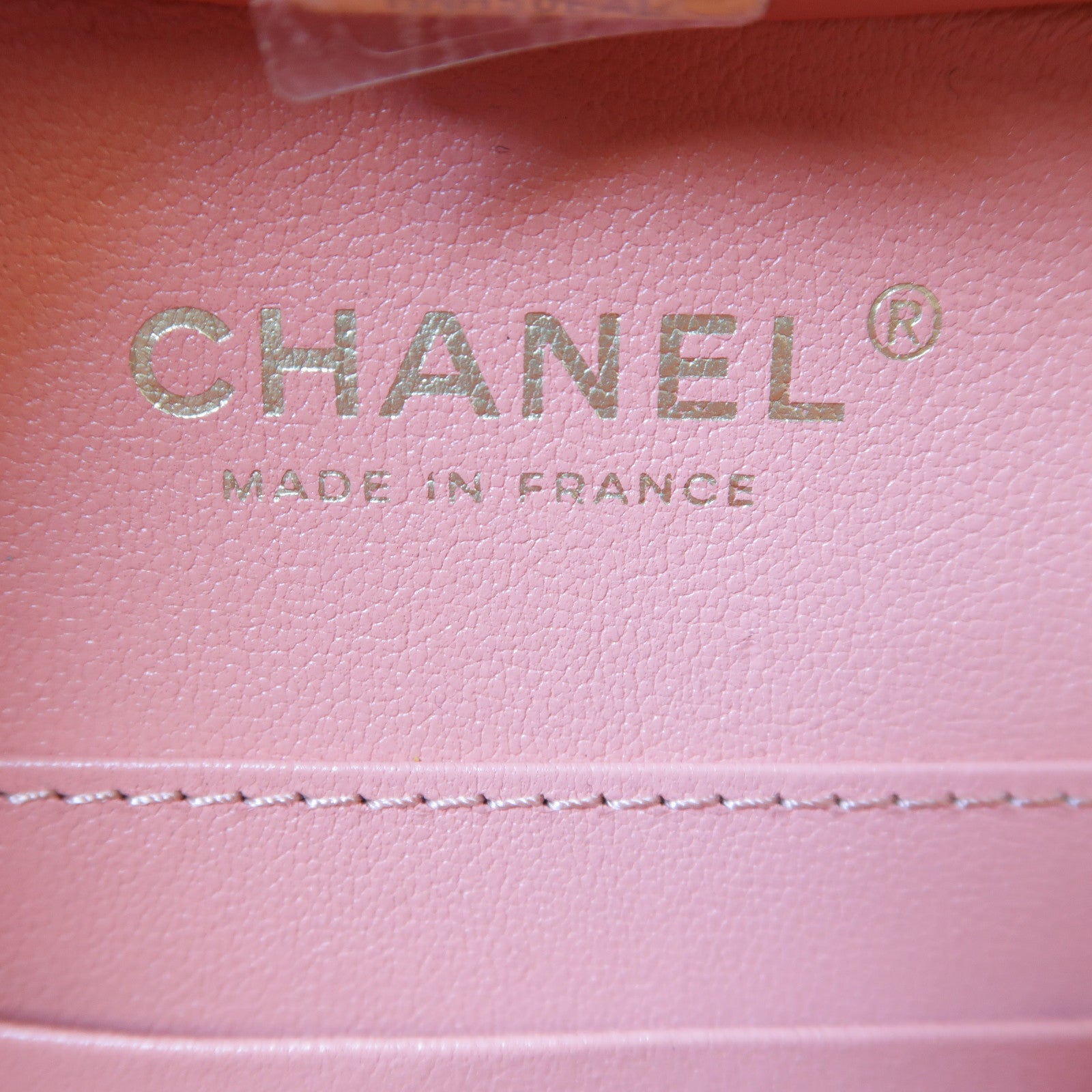 CHANEL 【激減優惠】菱格羊皮皮革Chain Shoulder金扣手挽鏈帶肩背兩用袋粉紅色