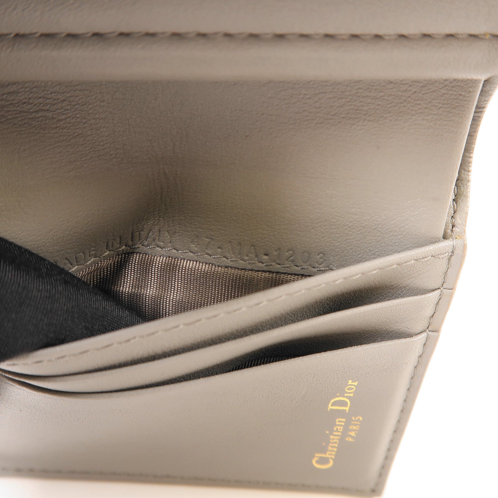 Dior 帆布Saddle Nymphea金扣錢包