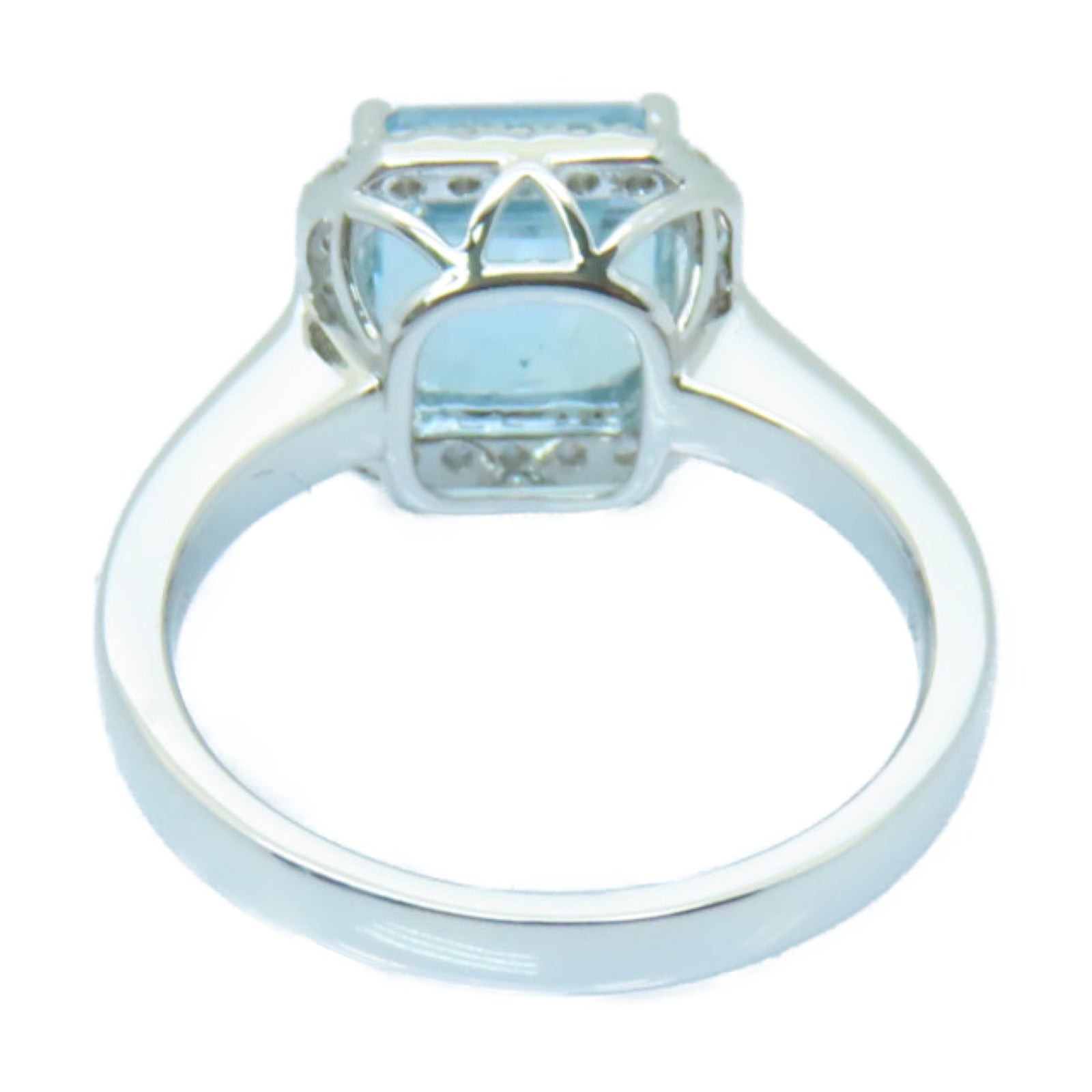 JEWELRY 【激減優惠】18K白金Aquamarine Ring 2.6ct藍晶/0.171ct鑽石戒指US#6