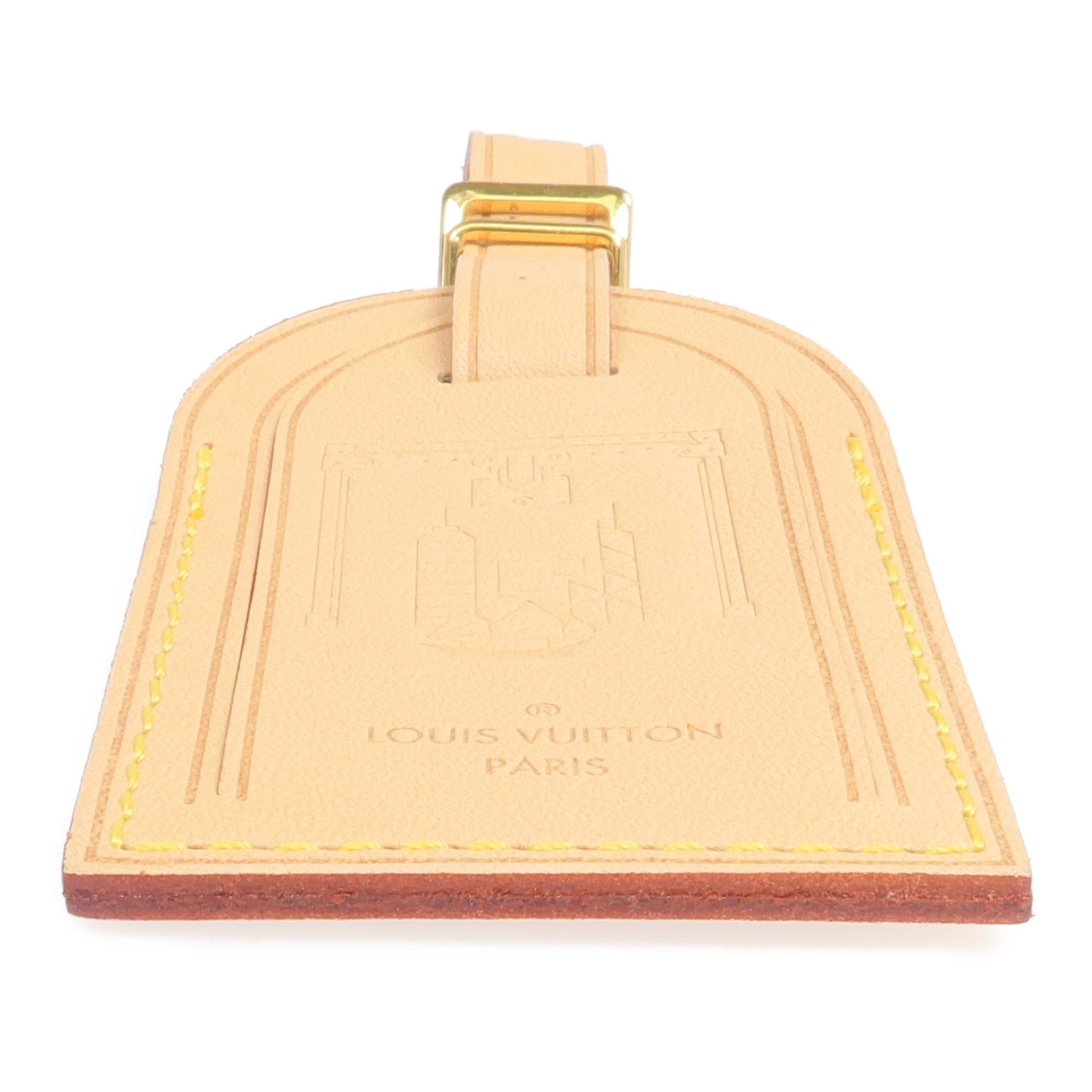 LOUIS VUITTON 牛皮皮革Luggage Tag金扣掛飾