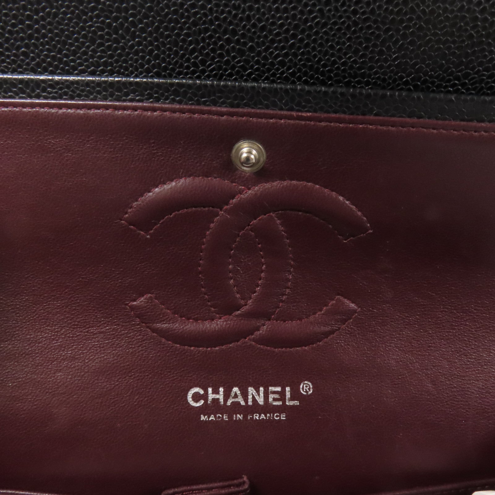 CHANEL 牛皮皮革Classic 25銀扣鏈帶肩背袋