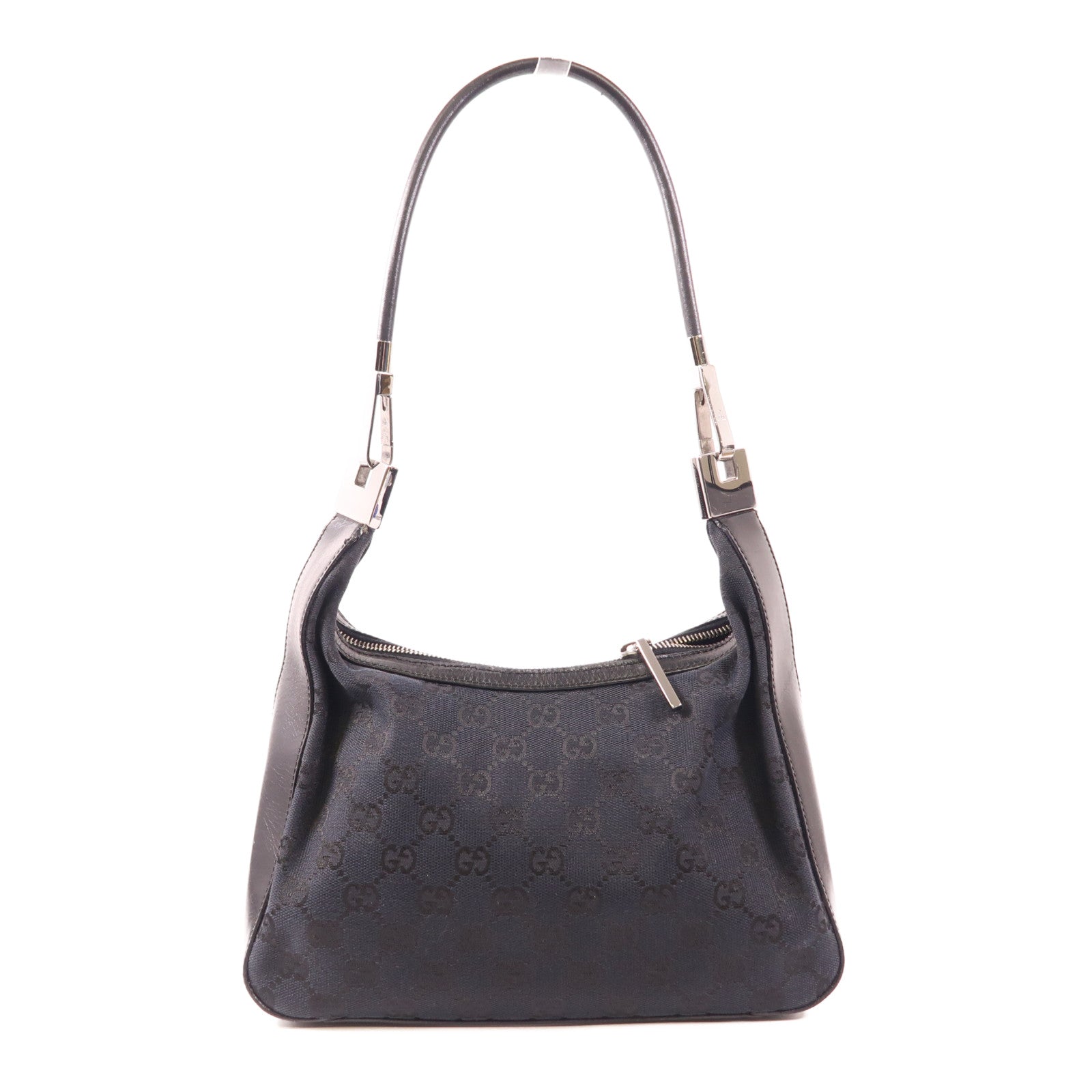 GUCCI 帆布Shoulder Bag銀扣肩背袋