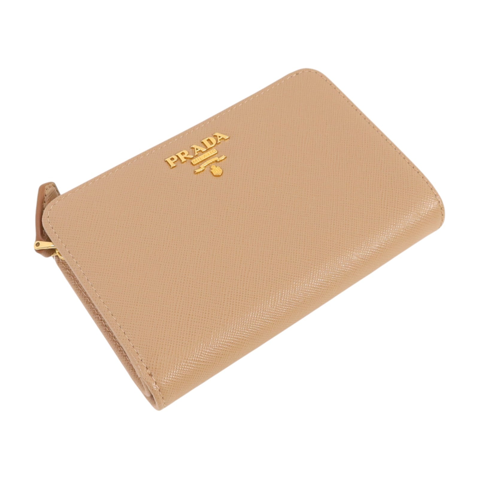PRADA Saffiano皮革Wallet金扣錢包