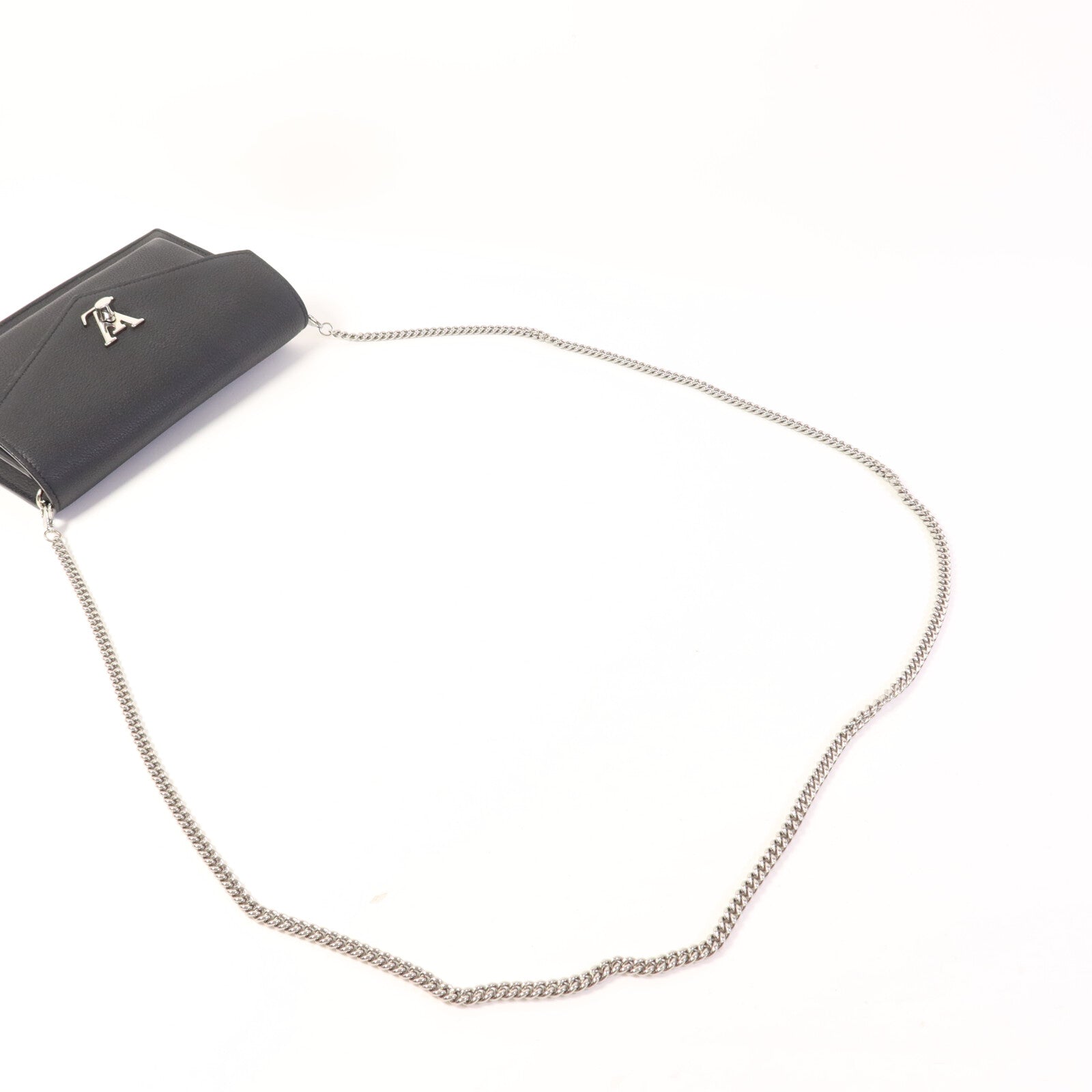 LOUIS VUITTON 牛皮皮革Mylockme銀扣鏈帶肩背袋