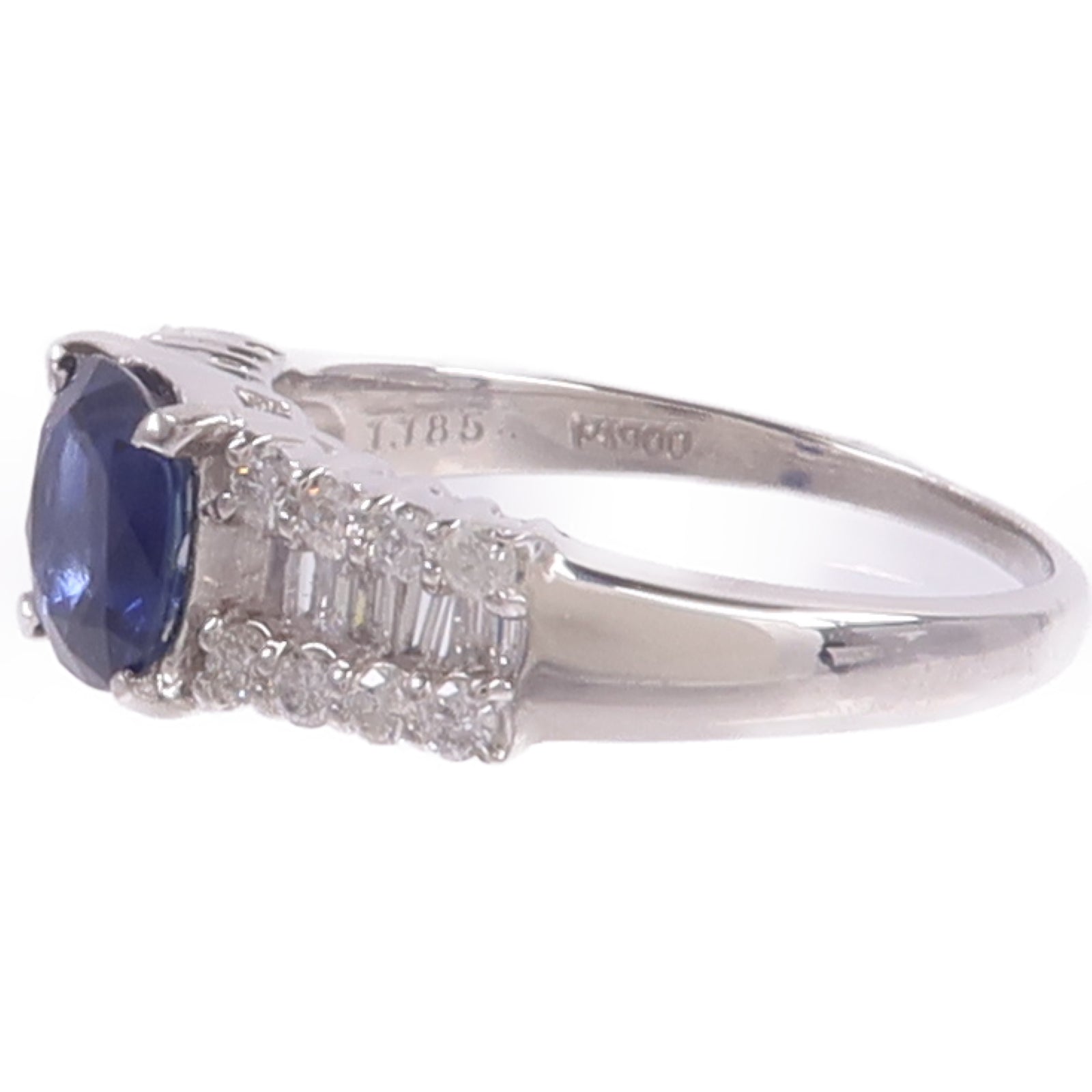 JEWELRY PT900鉑金Sapphire Diamond Ring藍寶石/鑽石戒指
