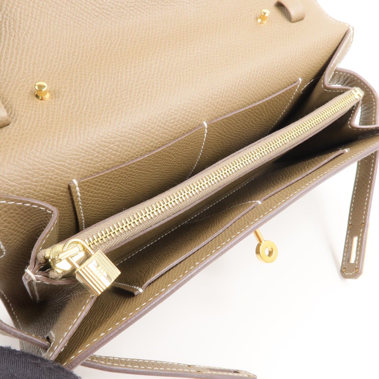 HERMES Epsom皮革Kelly To Go肩背袋Etoupe