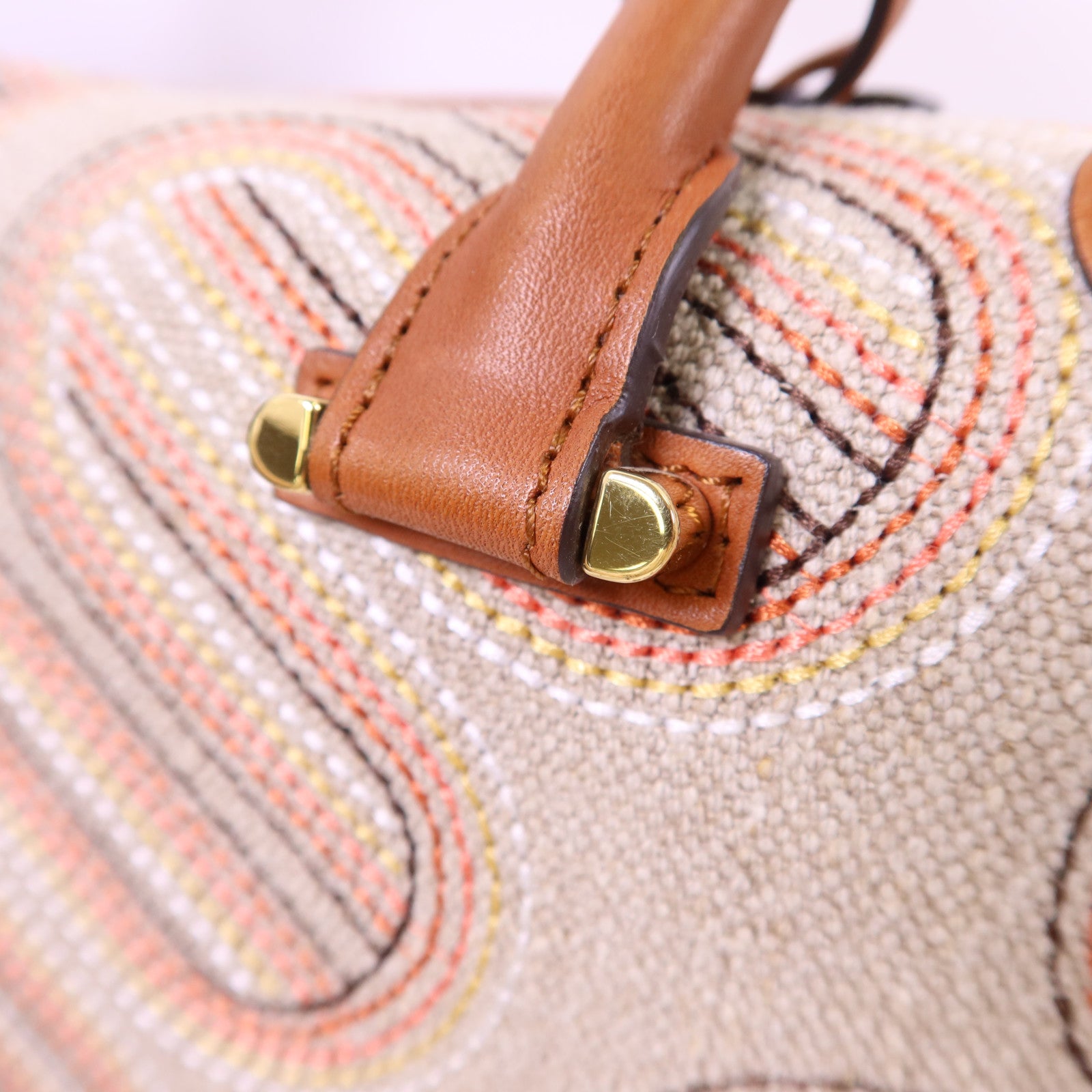 Delvaux 帆布/皮革Cool Box MM金扣手挽肩背兩用袋