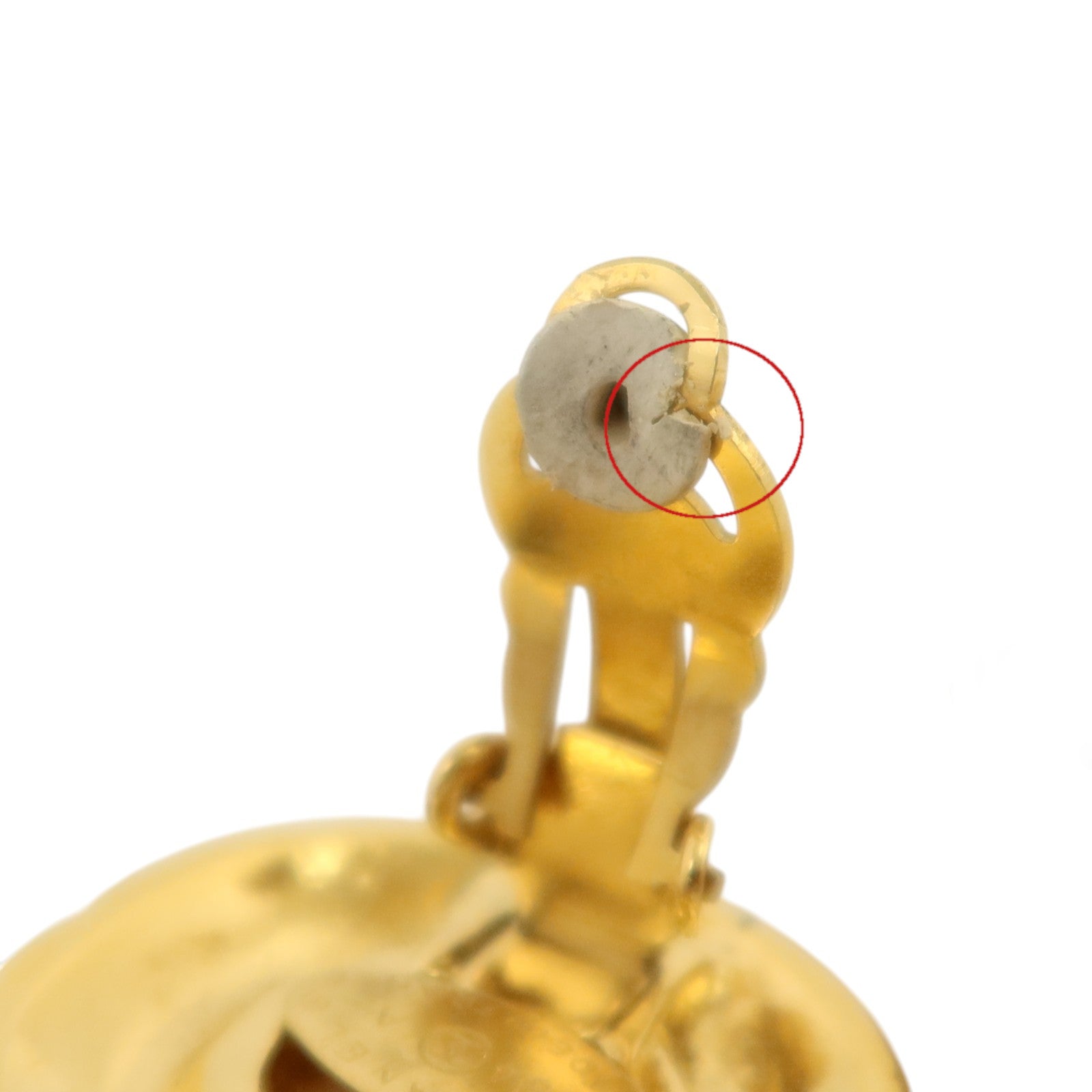 CHANEL 金屬/PVC Vintage Earrings耳環