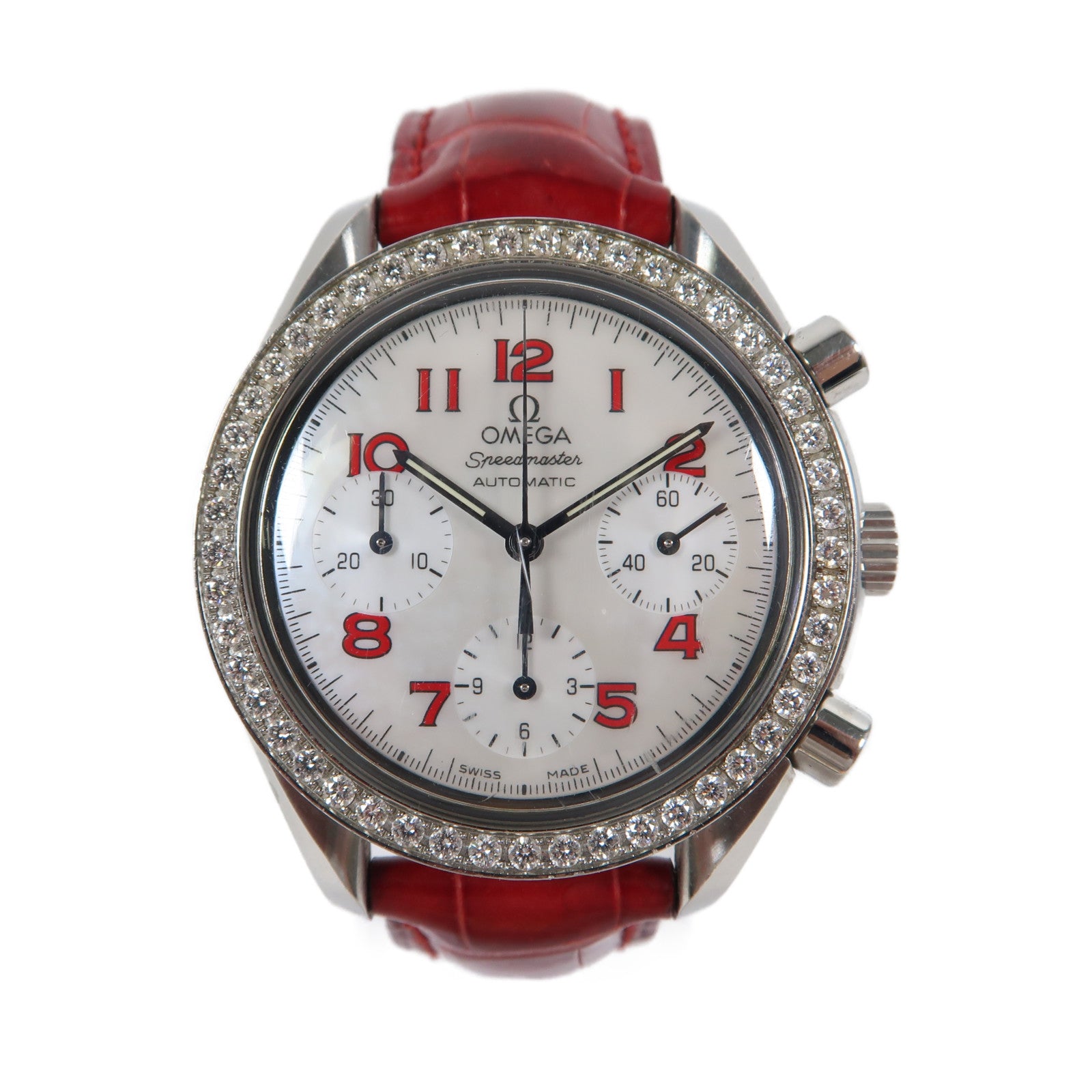 OMEGA Speedmaster不鏽鋼手錶自動機芯白色