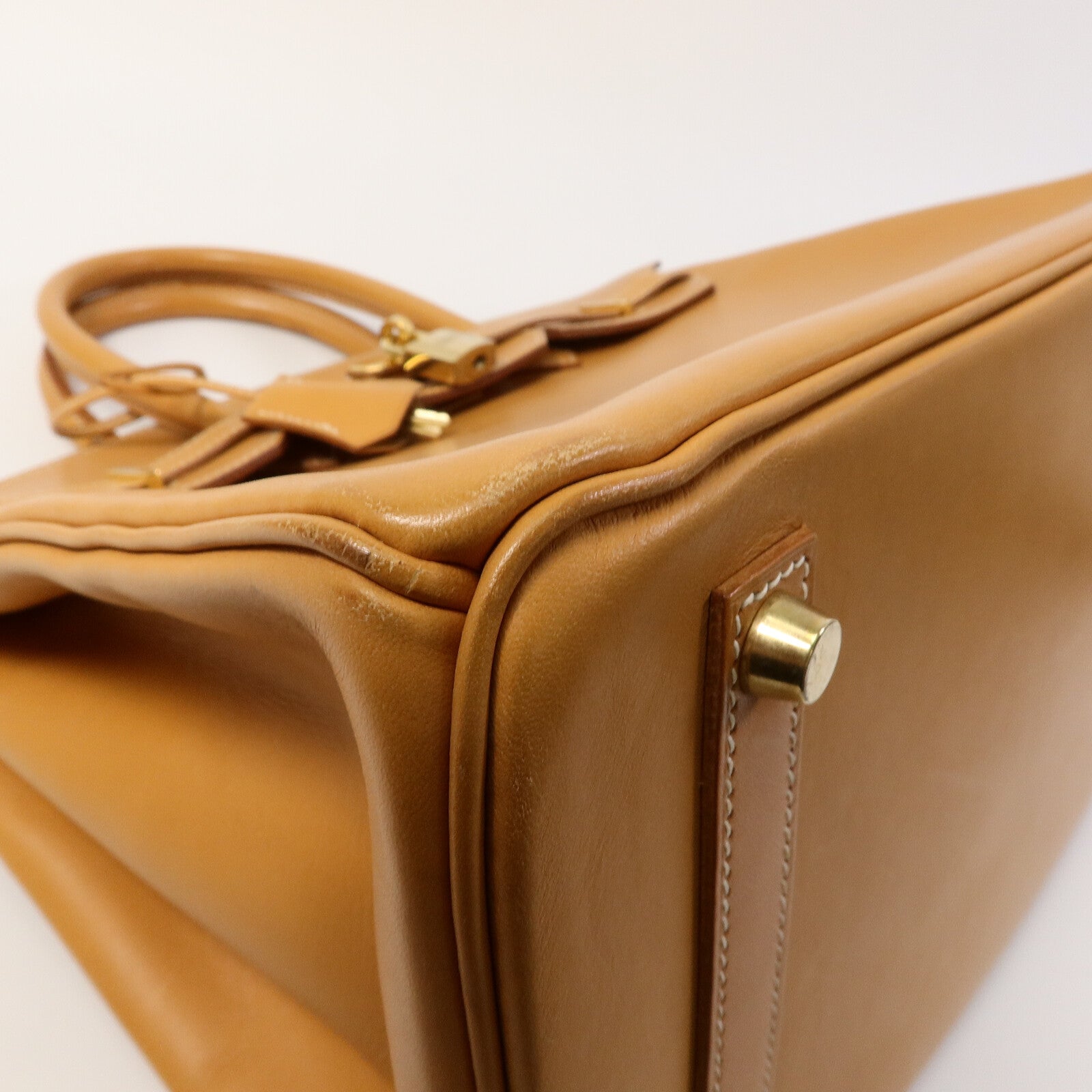 HERMES Gulliver皮革Birkin 35手挽袋Beige