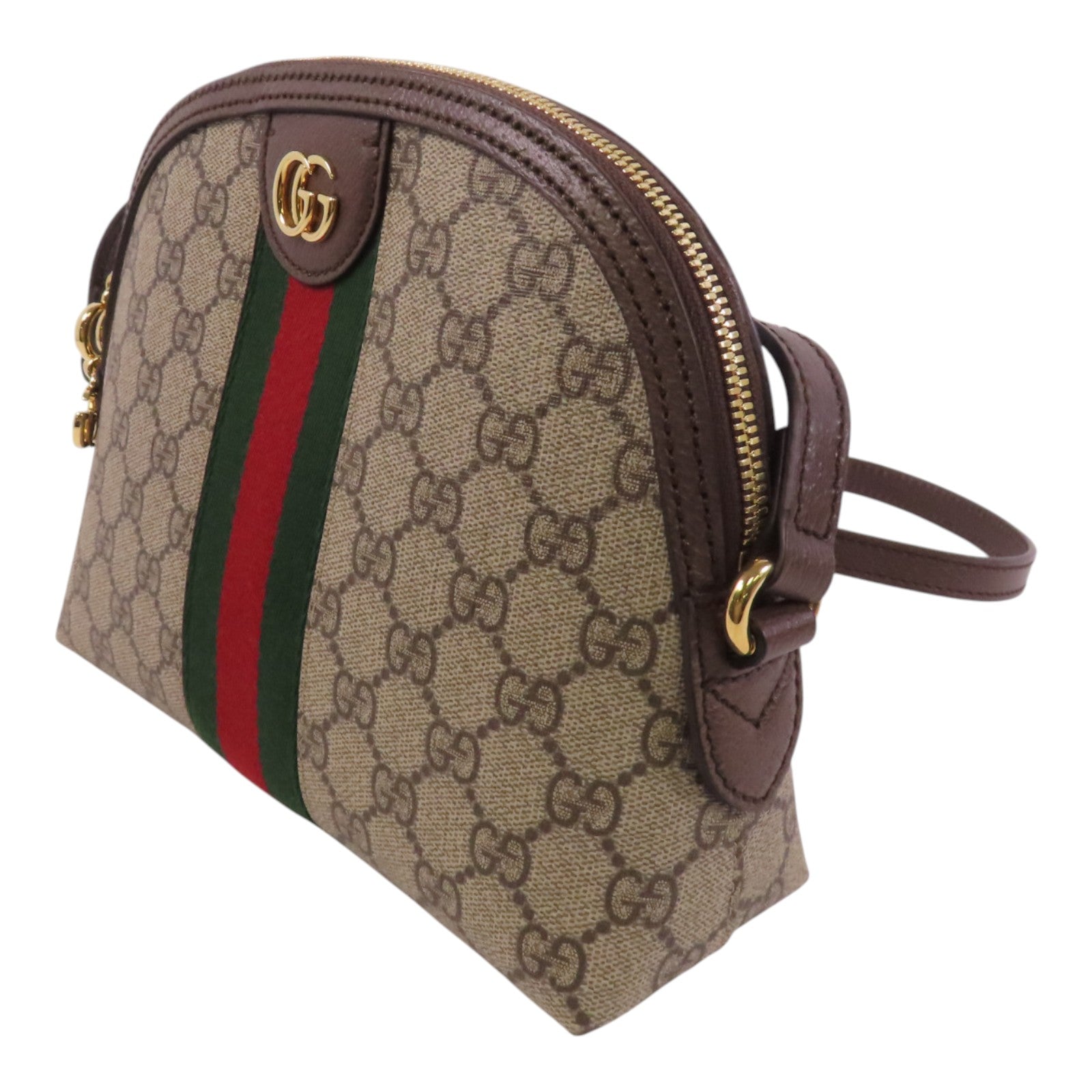GUCCI 塗層帆布Ophidia GG金扣肩背袋