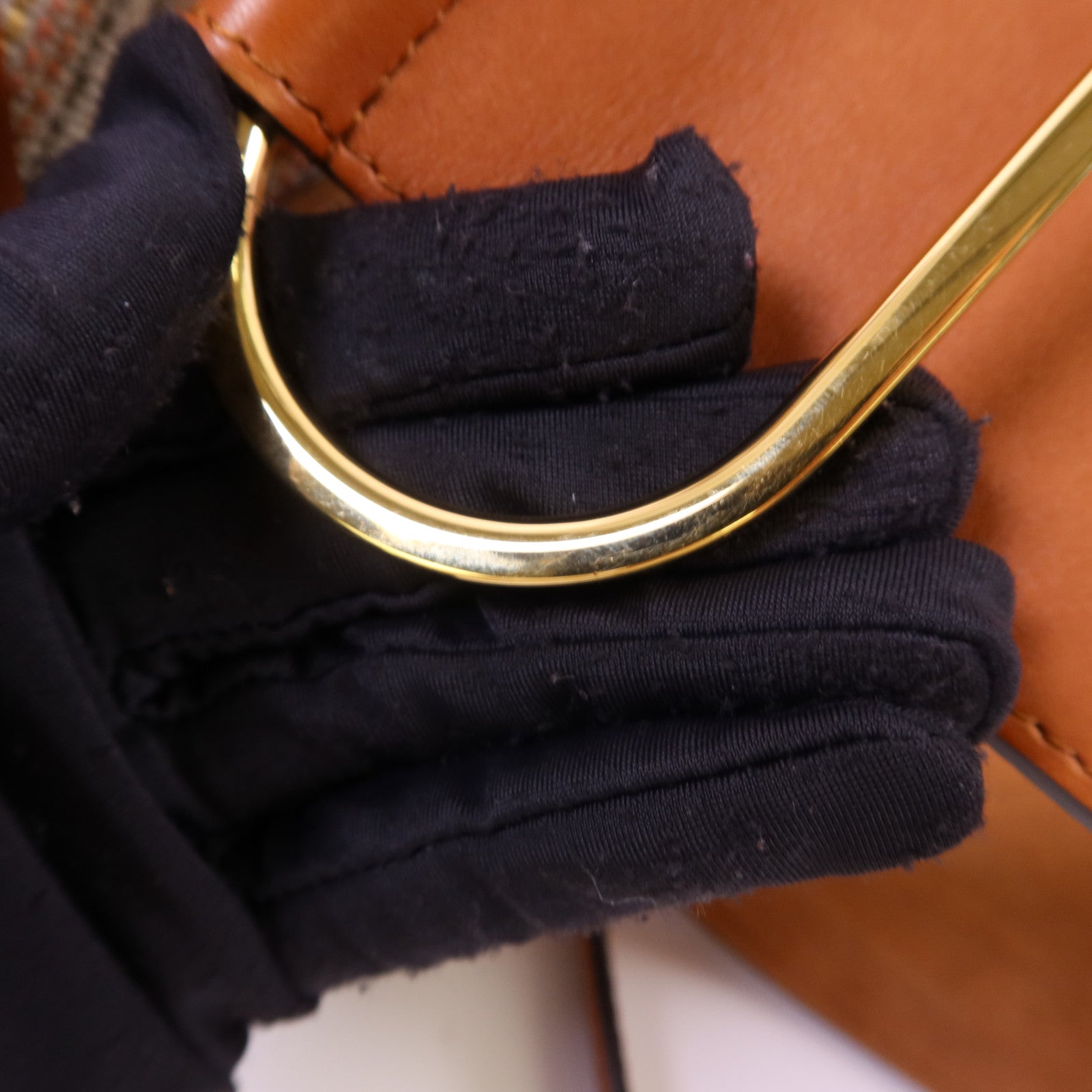 Delvaux 帆布/皮革Cool Box MM金扣手挽肩背兩用袋