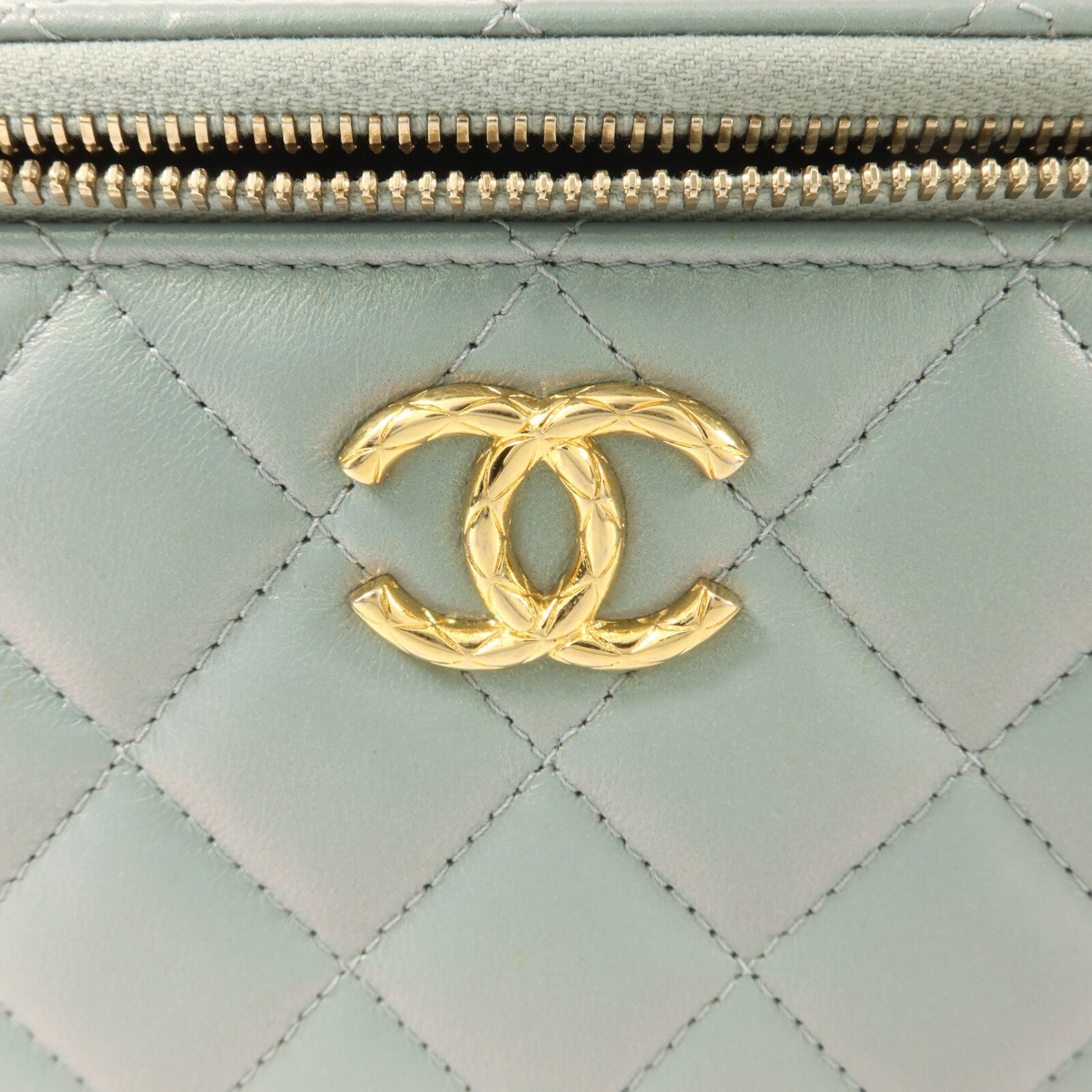 CHANEL 羊皮皮革25C Top Handle Vanity Case鏈帶肩背袋