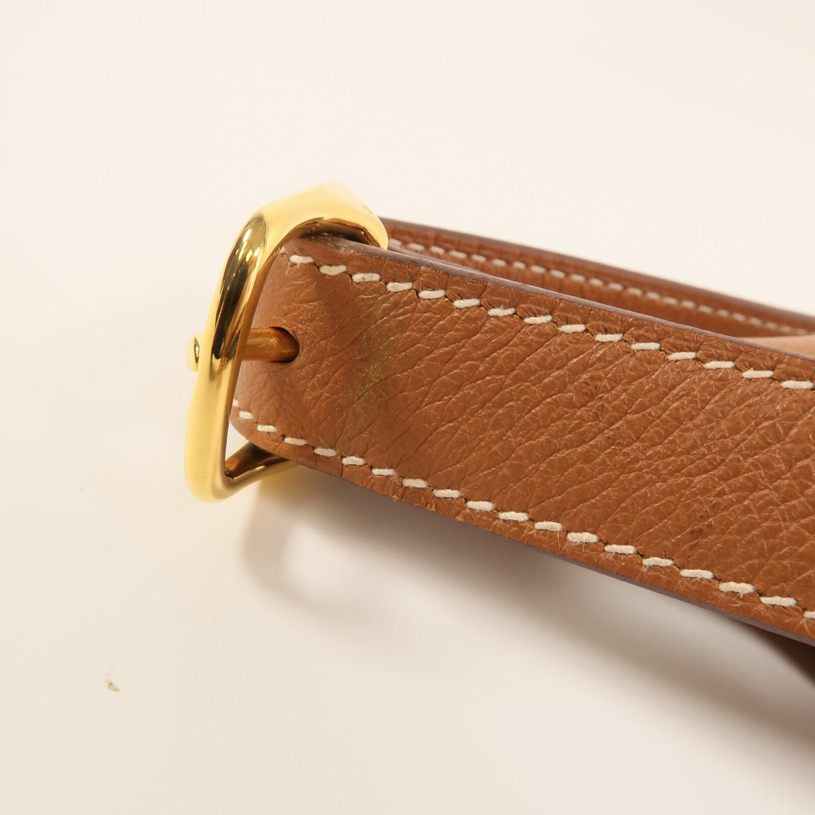 HERMES Evercolor皮革Trim Duo 24金扣肩背袋Gold