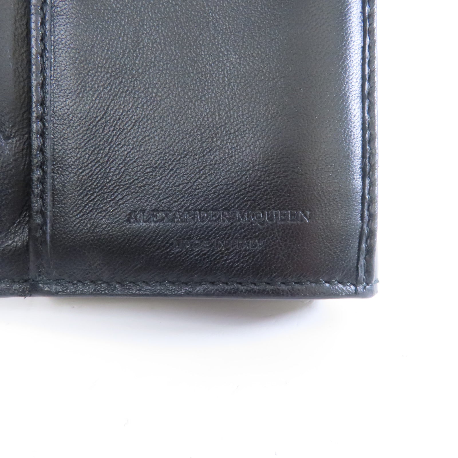 Alexander McQueen 漆皮皮革Skull Long Wallet金扣長錢包黑色