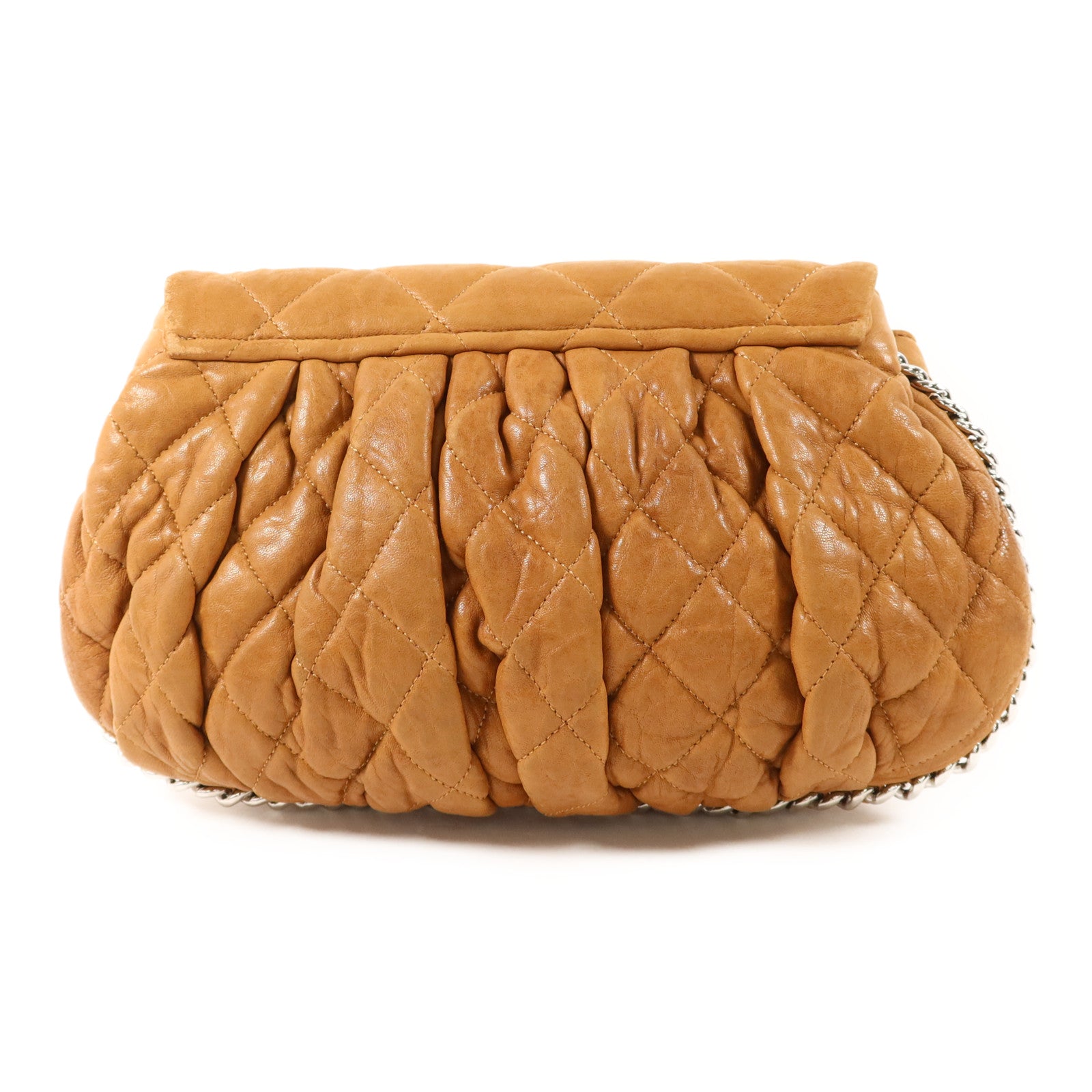 CHANEL 【激減優惠】牛皮皮革Chain Shoulder Bag銀扣鏈帶肩背袋