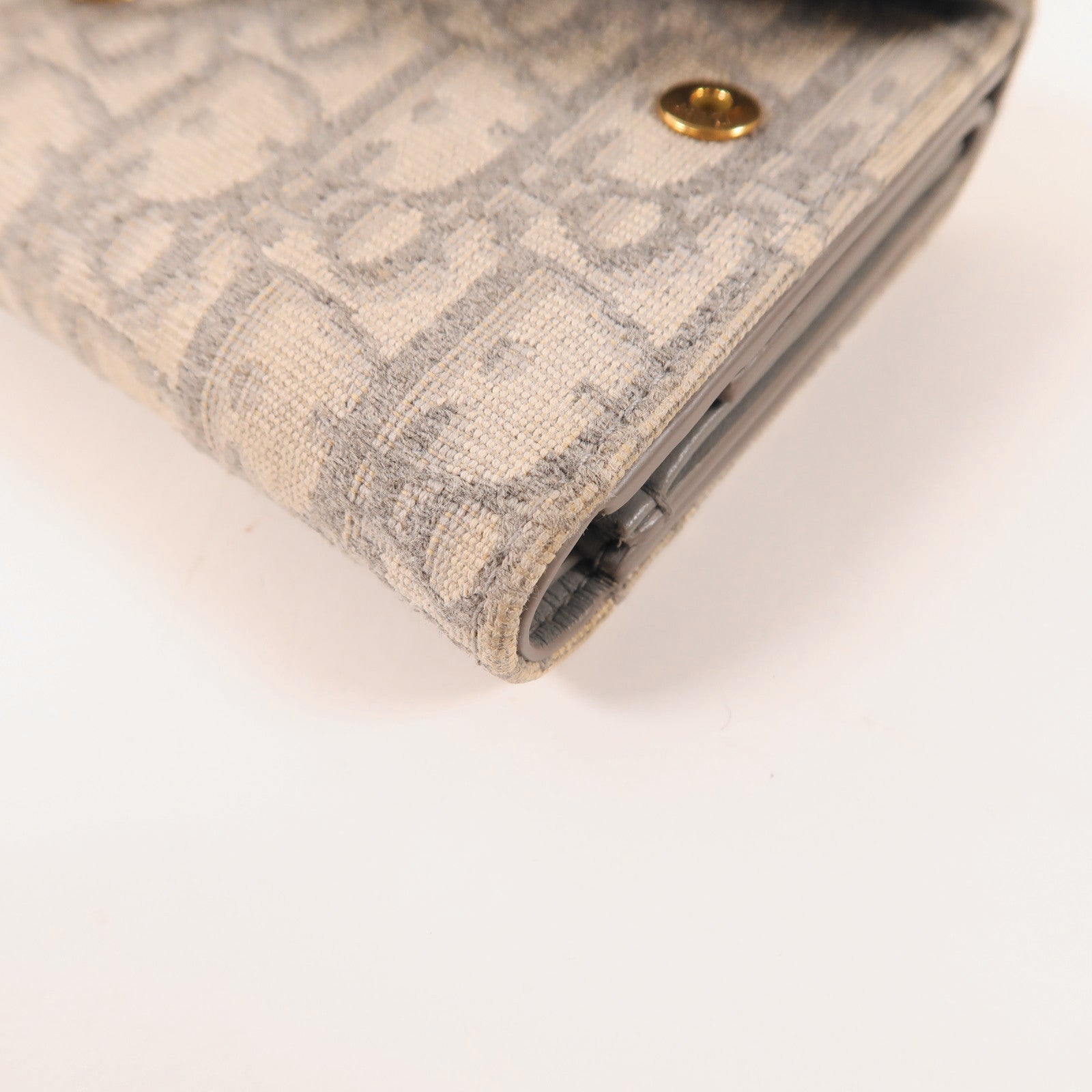 Dior 帆布Saddle Nymphea金扣錢包