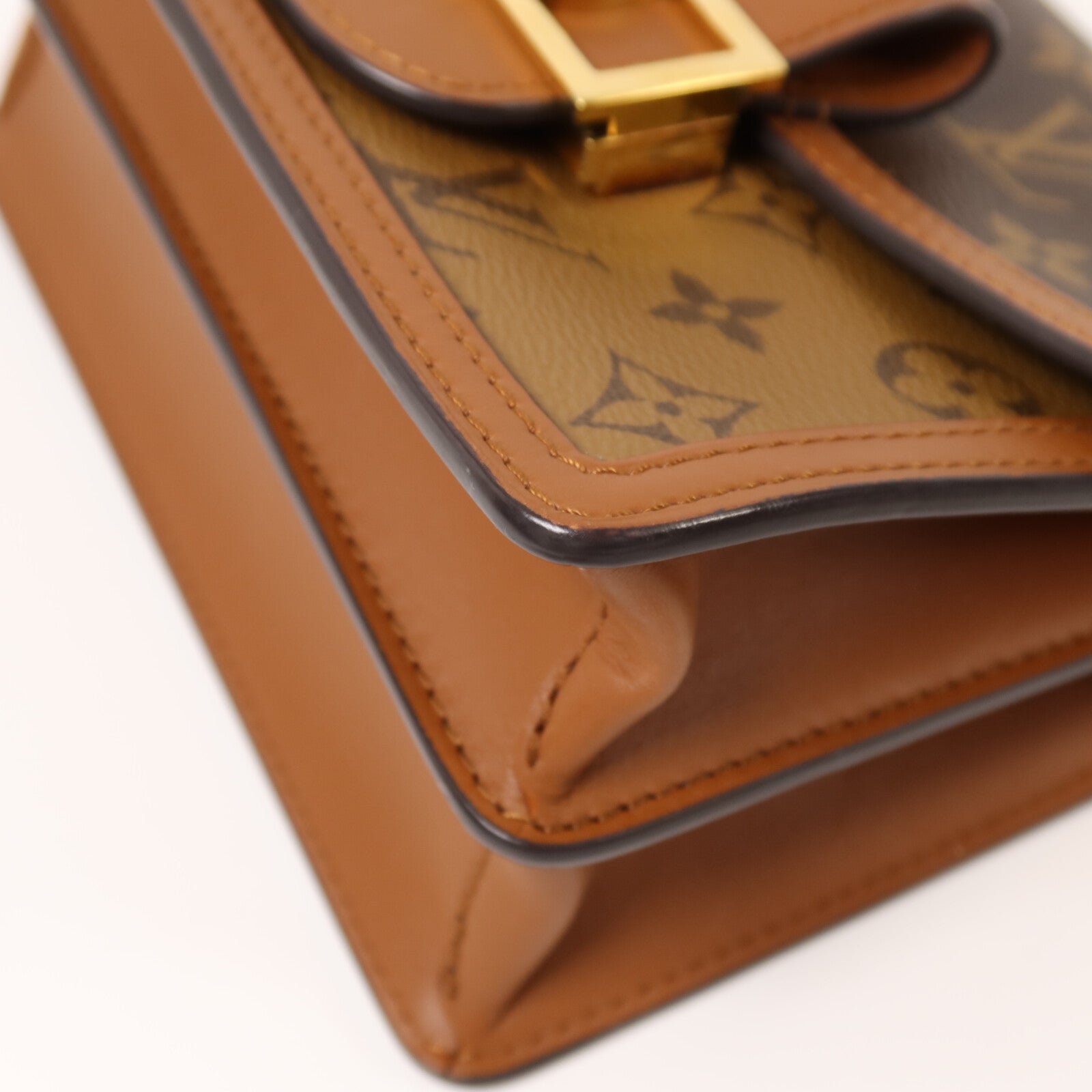 LOUIS VUITTON 【激減優惠】Monogram Reverse Mini Dauphine金扣肩背袋