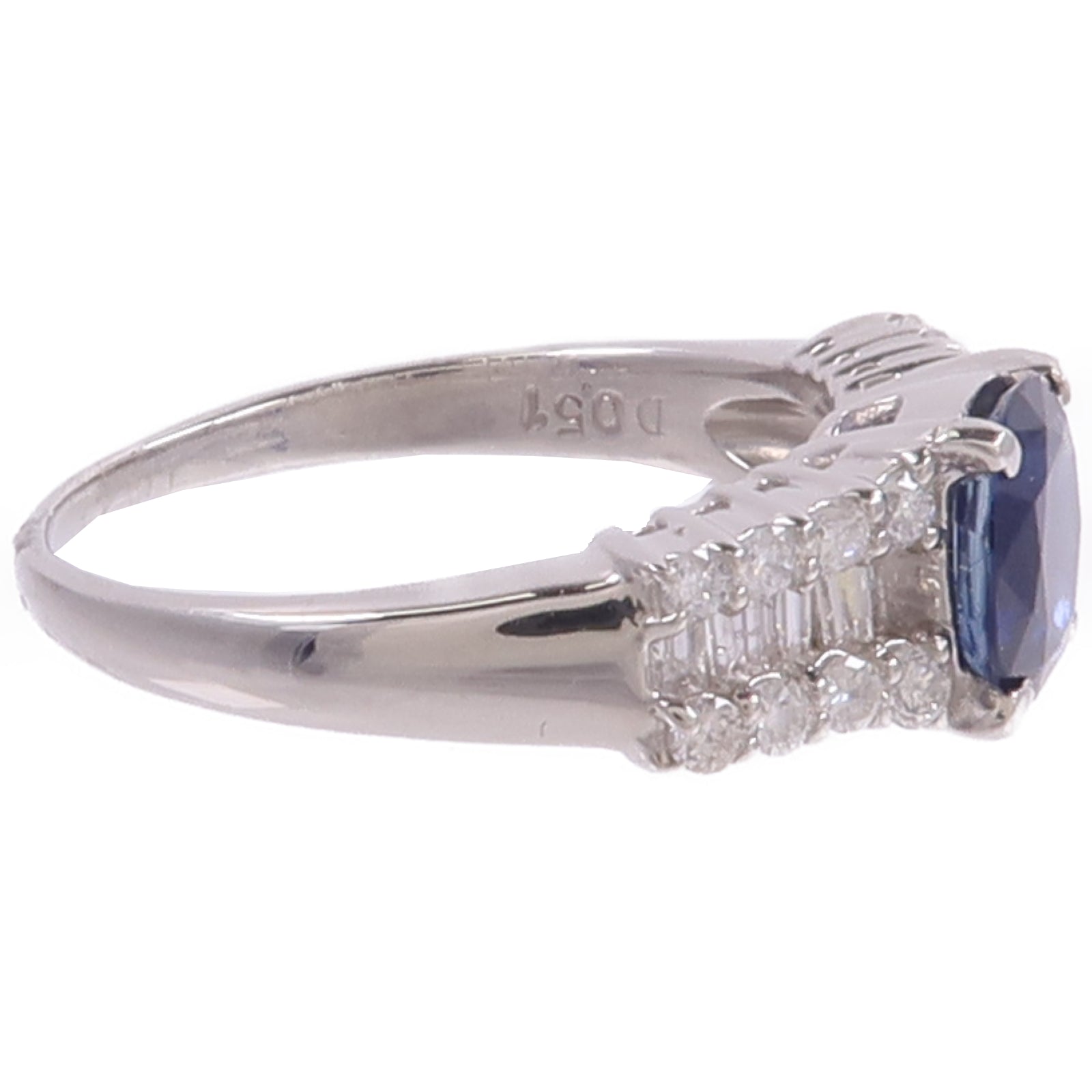 JEWELRY PT900鉑金Sapphire Diamond Ring藍寶石/鑽石戒指