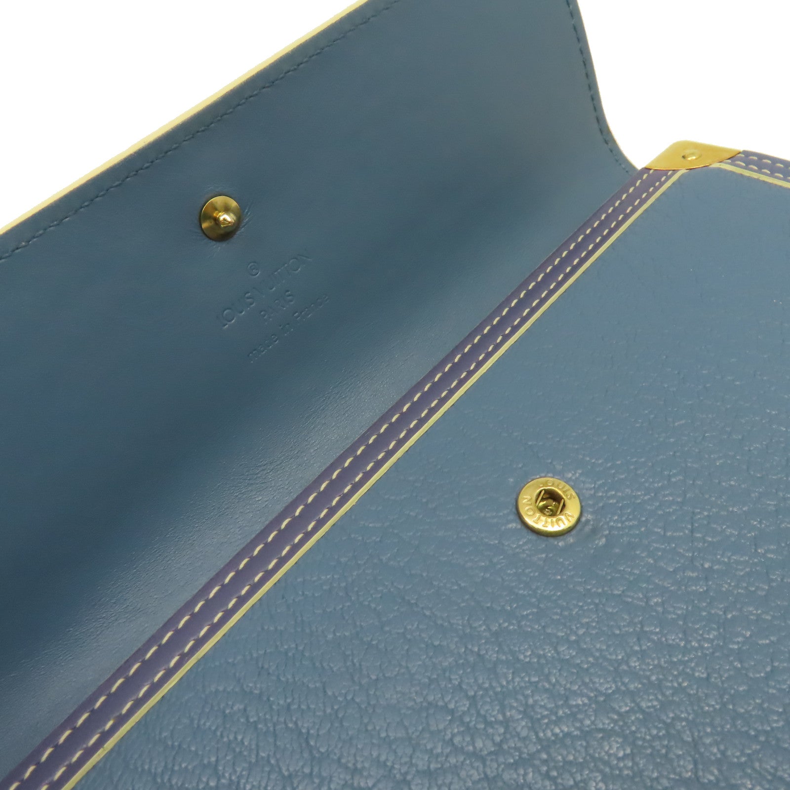 LOUIS VUITTON 山羊皮革Long Wallet長錢包藍色