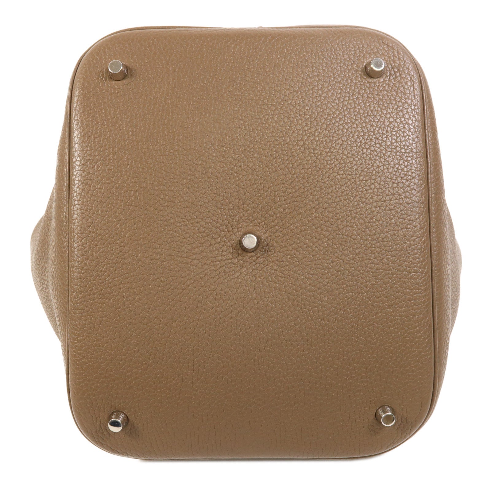 HERMES Clemence皮革Picotin GM銀扣手挽袋