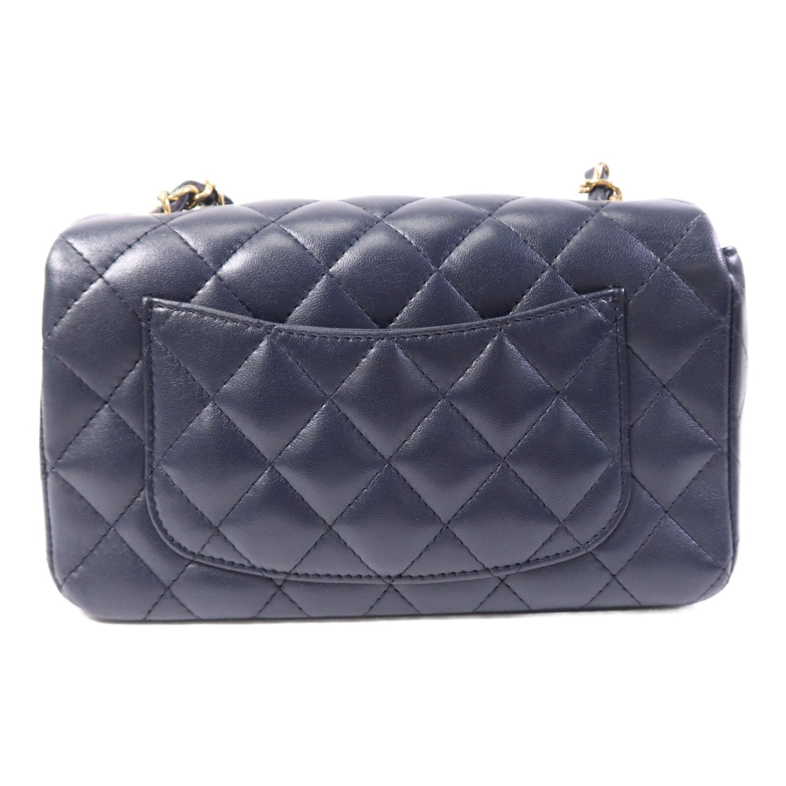 CHANEL 羊皮皮革Mini Classic 20金扣鏈帶肩背袋