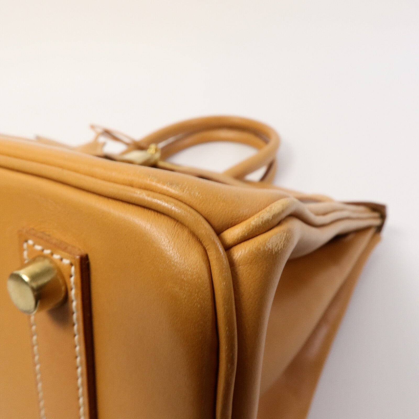 HERMES Gulliver皮革Birkin 35手挽袋Beige