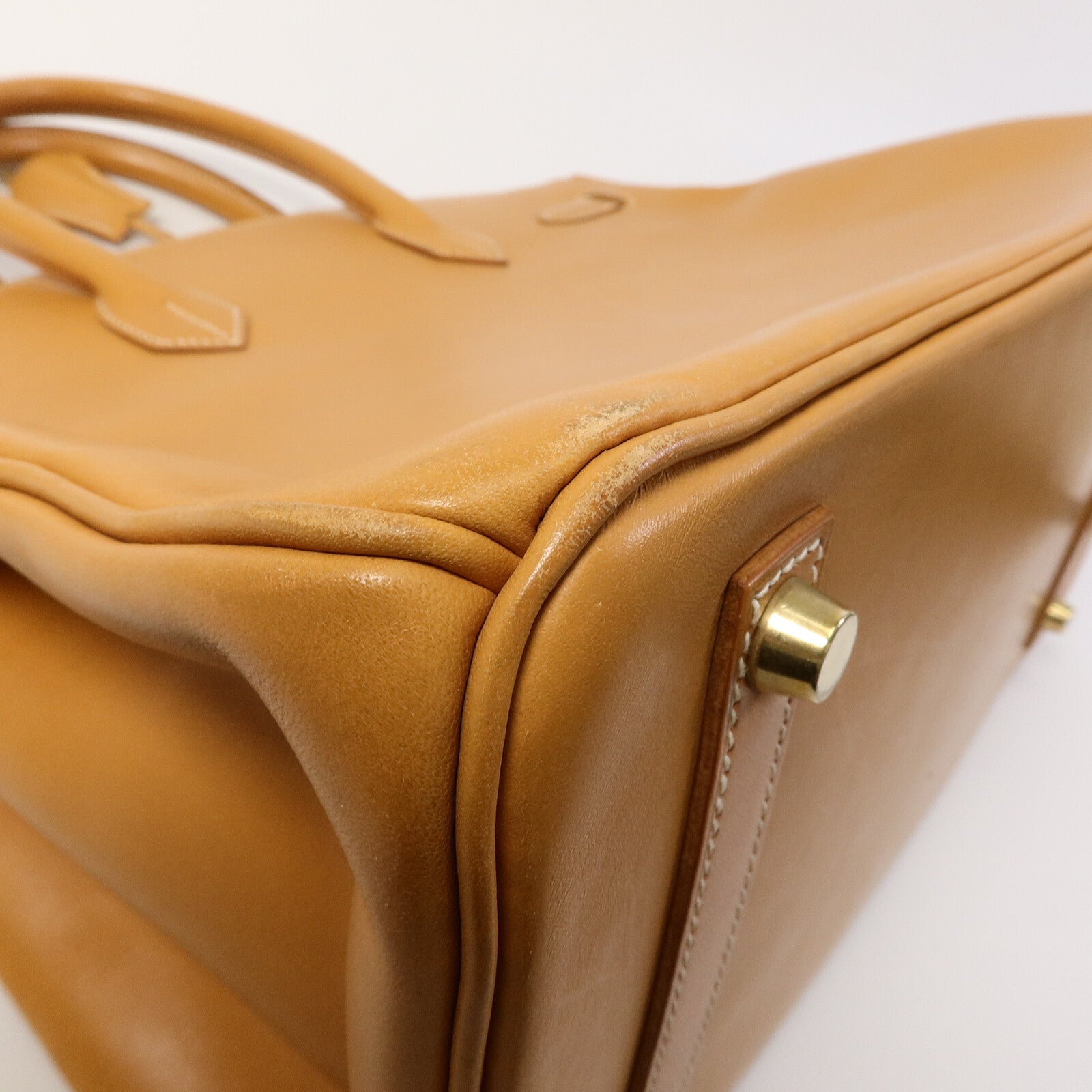 HERMES Gulliver皮革Birkin 35手挽袋Beige