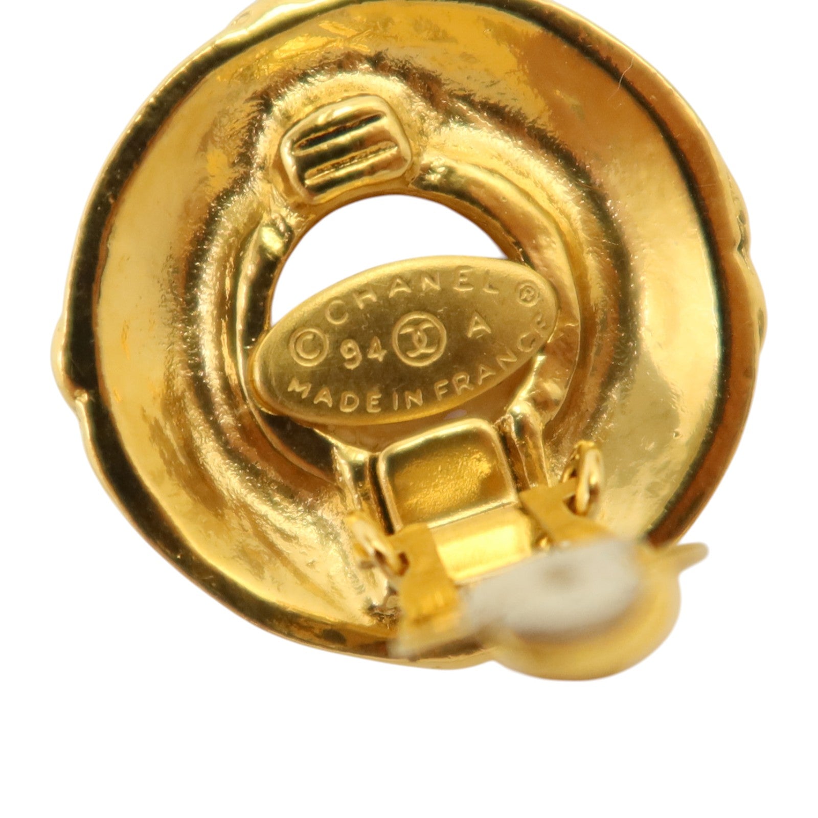 CHANEL 金屬/PVC Vintage Earrings耳環