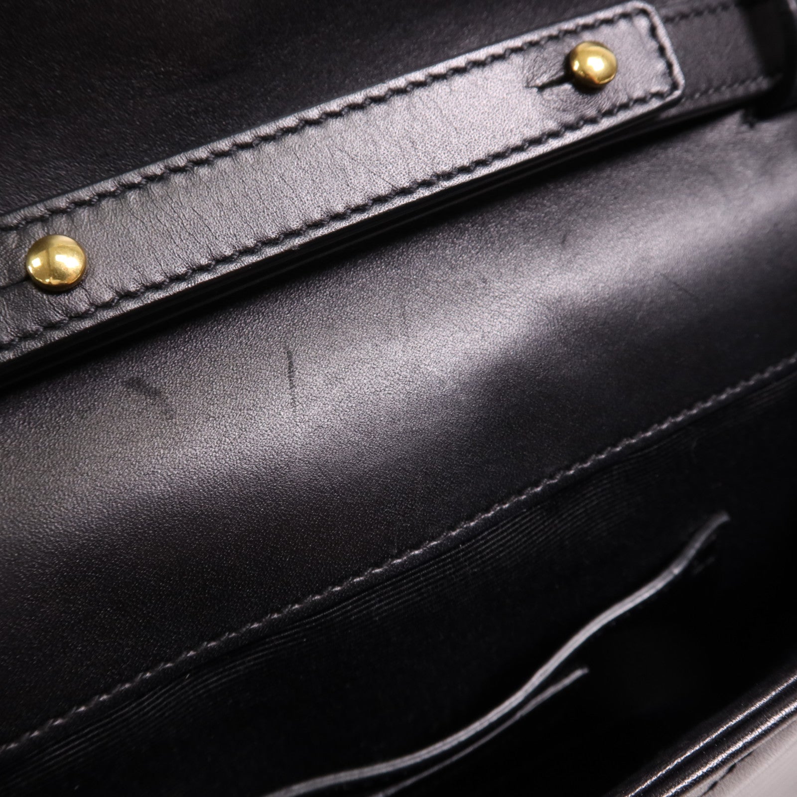 SAINT LAURENT 牛皮皮革Chain Shoulder金扣鏈帶肩背袋