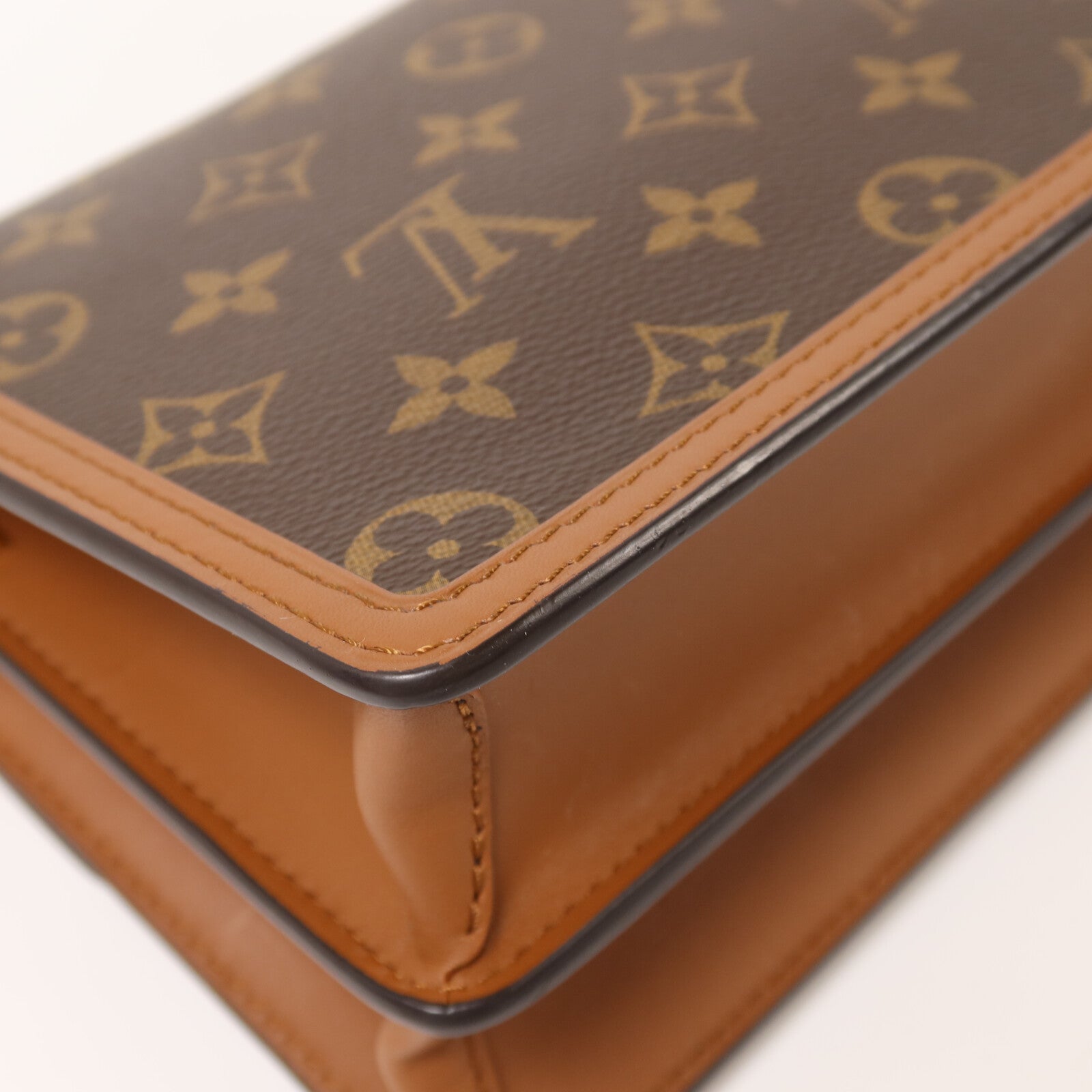 LOUIS VUITTON 【激減優惠】Monogram Reverse Mini Dauphine金扣肩背袋