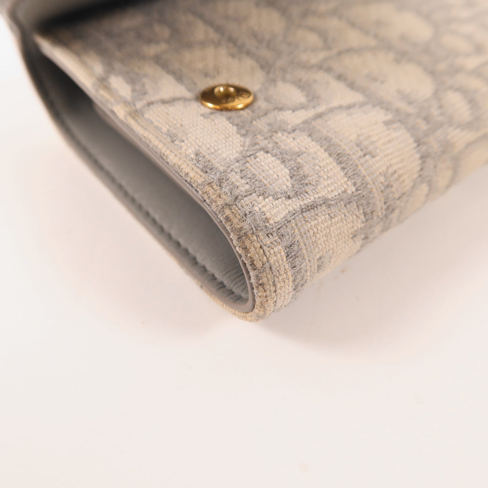 Dior 帆布Saddle Nymphea金扣錢包