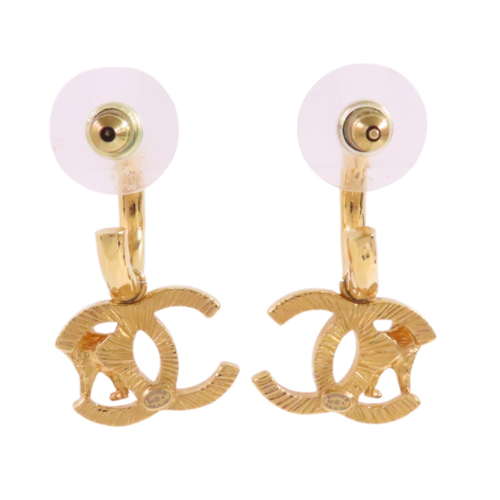 CHANEL 金屬CC Earrings金扣耳環