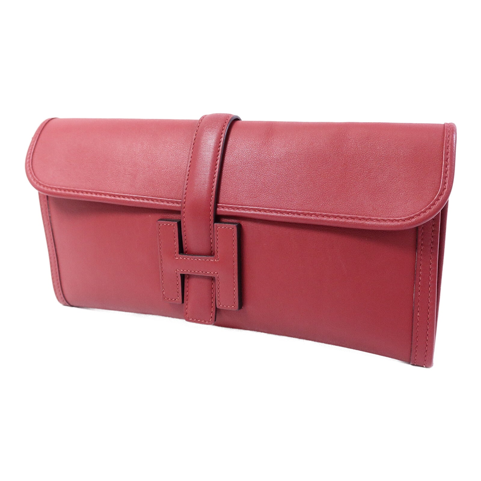 HERMES Swift皮革Jige Elan 29 Clutch手拿包Rouge Grenade