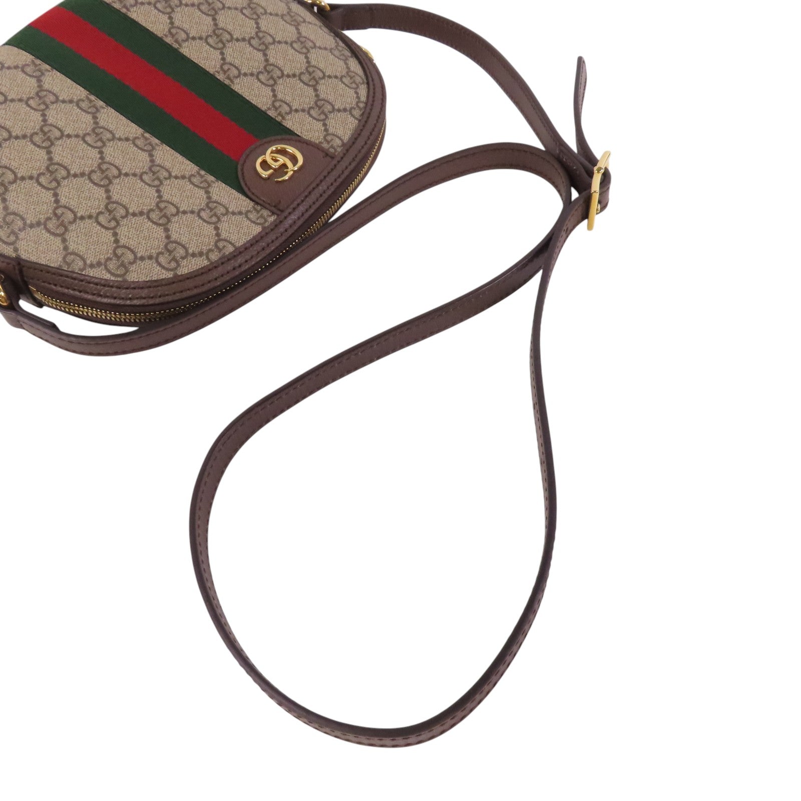 GUCCI 塗層帆布Ophidia GG金扣肩背袋