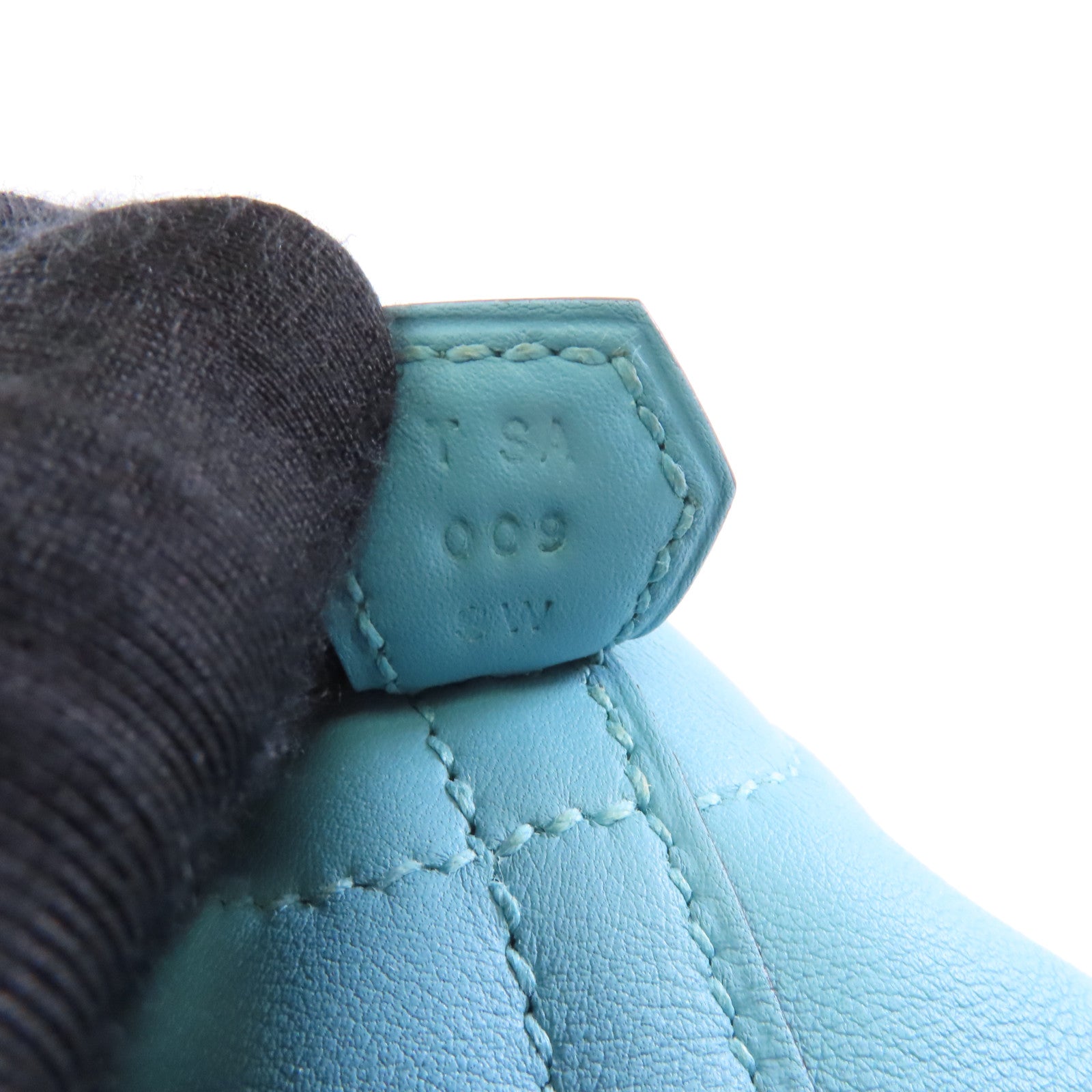 HERMES Evercolor皮革Bolide Secret銀扣手挽袋Bleu Saint Cyr/淺藍色